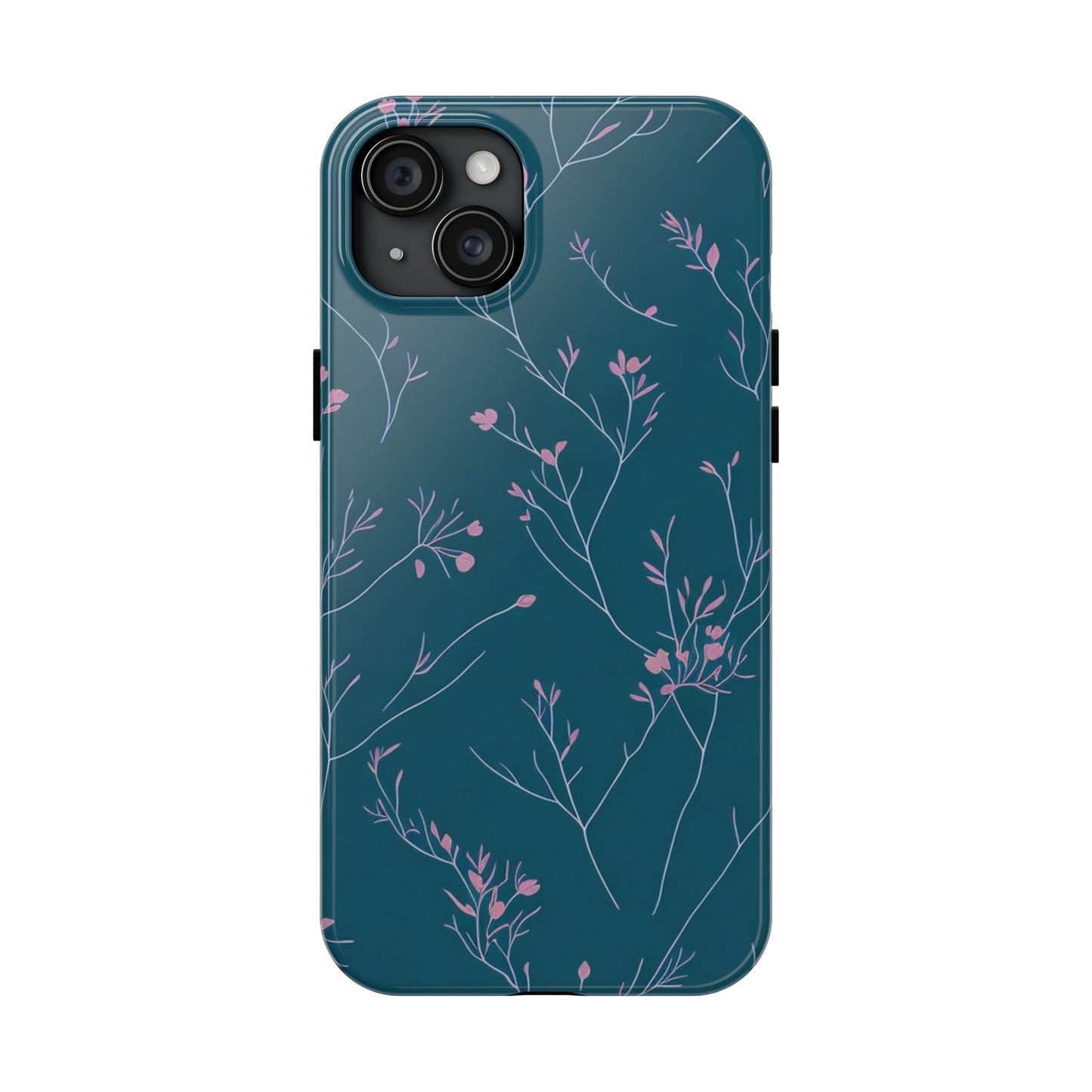 Teal Floral Tough Phone Case