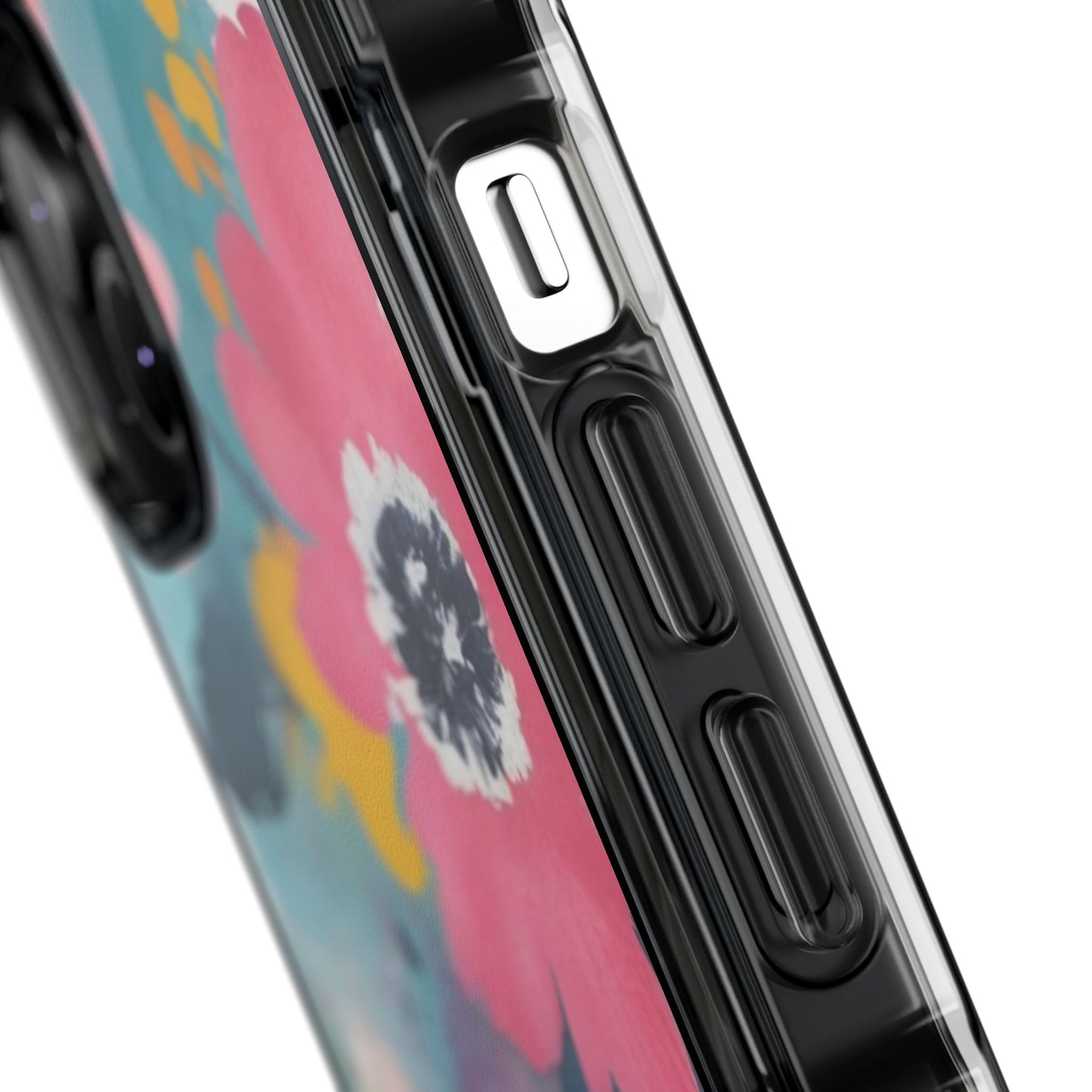 Vibrant Floral Magnetic Clear Impact Case for iPhone 16 15 14