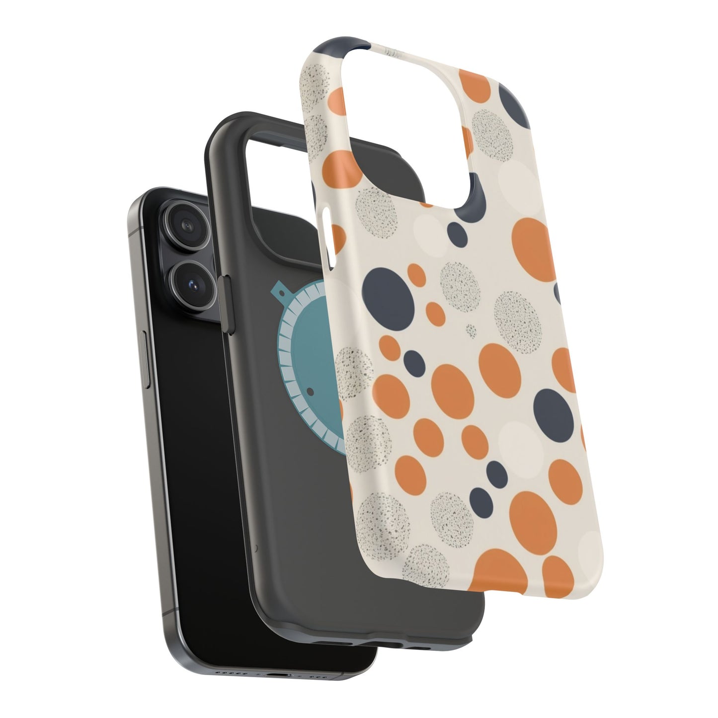Orange Polka Dot Magnetic Phone Case