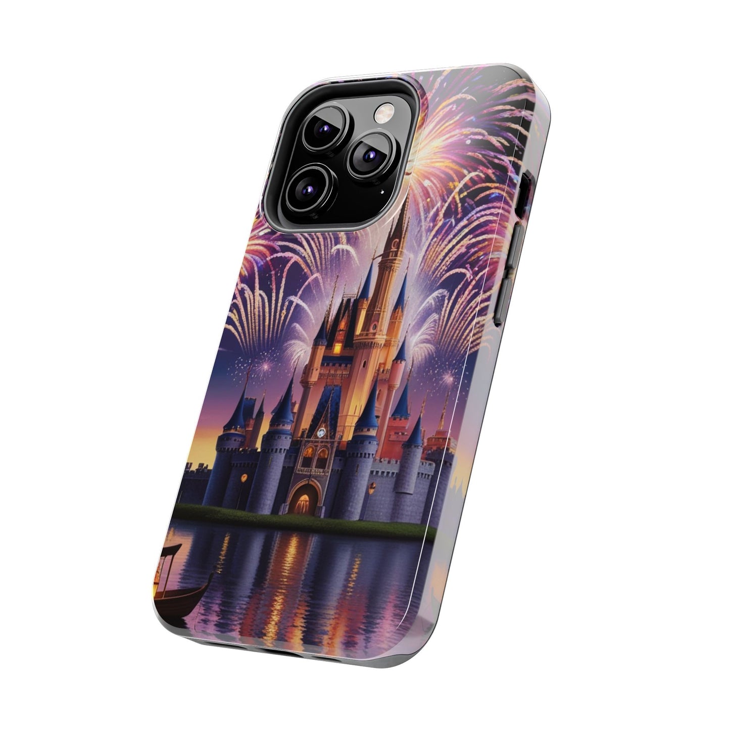 Magical Castle and Fireworks Tough Phone Case for iPhone 16 15 14 13 12 11 X 8 7 Samsung Galaxy S24 S23 S22 S21
