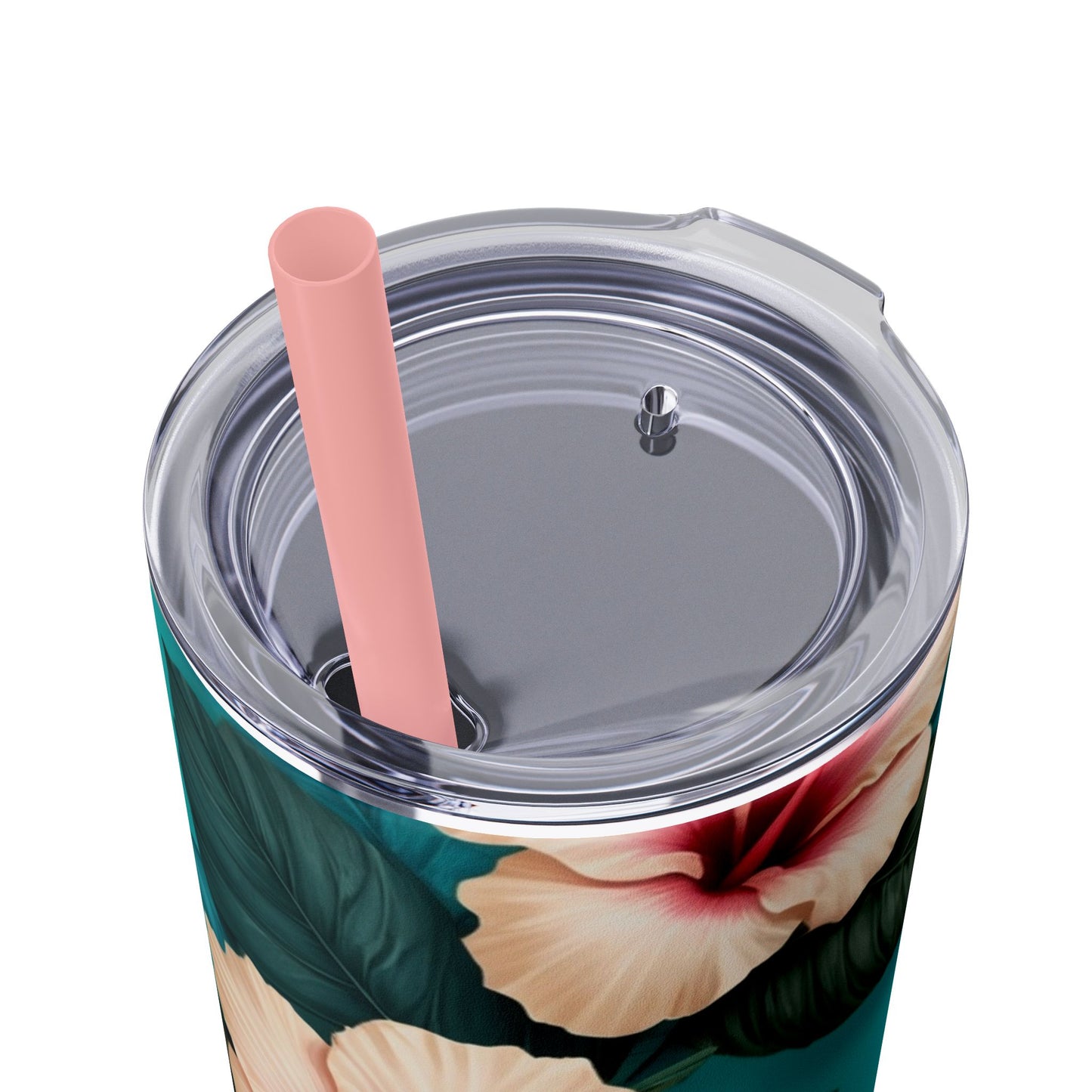 Tropical Floral Skinny Tumbler with Straw -20oz