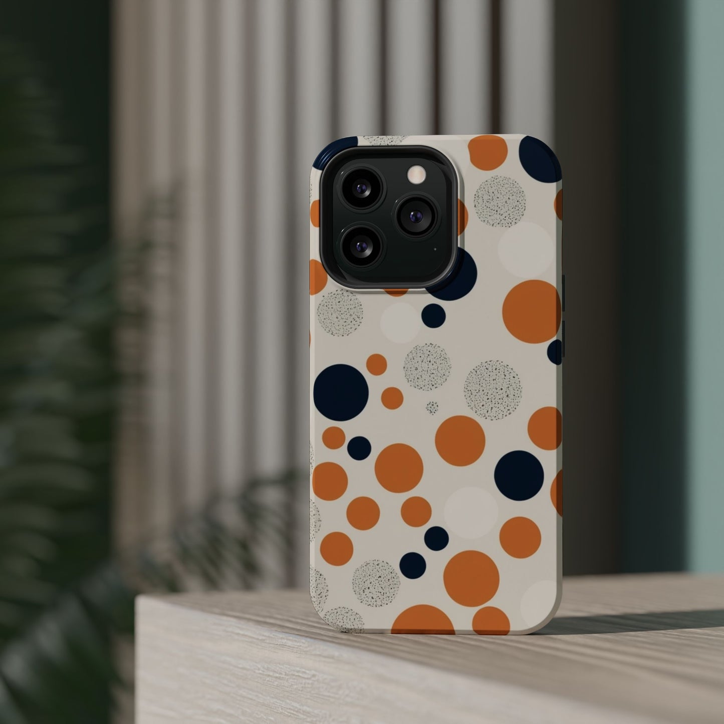 Orange Polka Dot Magnetic Phone Case
