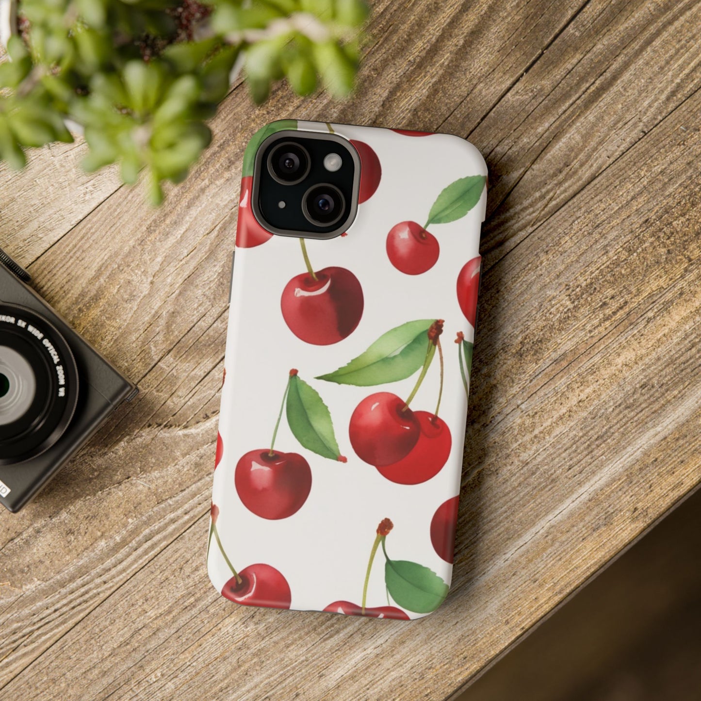 Cherry Print Magnetic Tough Case