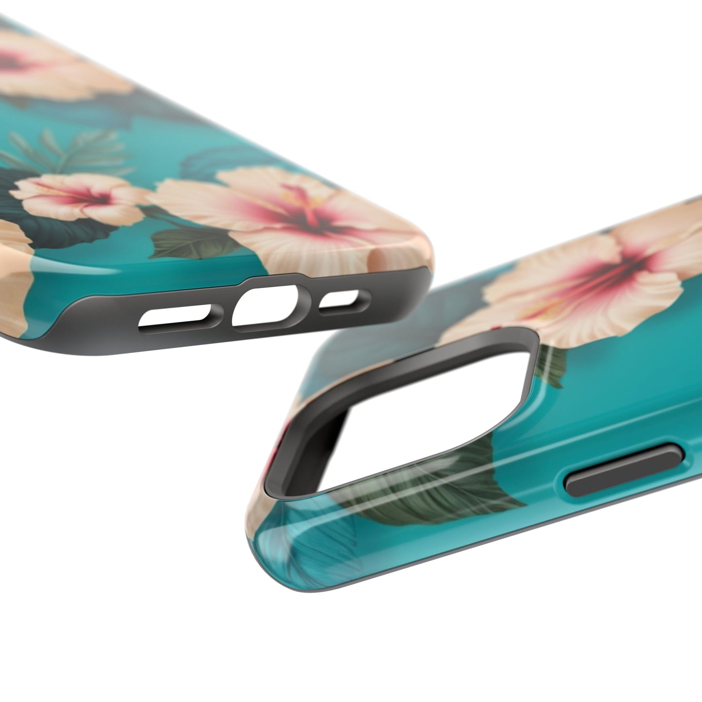 Tropical Floral Magnetic Tough Phone Case for iPhone 16 15 14 13