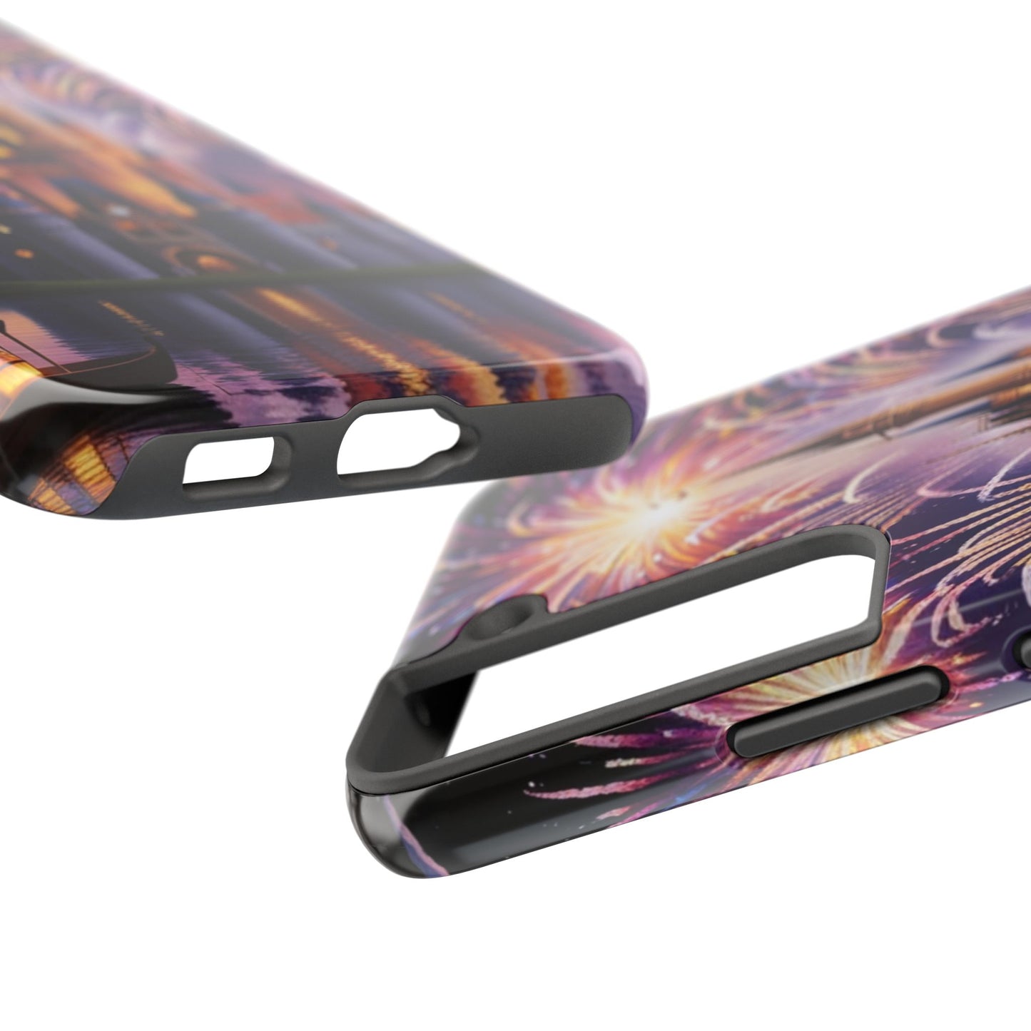 Magical Castle and Fireworks Tough Phone Case for iPhone 16 15 14 13 12 11 X 8 7 Samsung Galaxy S24 S23 S22 S21