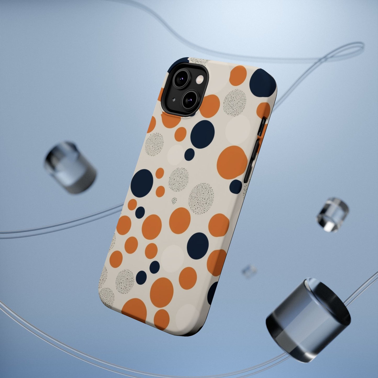 Orange Polka Dot Magnetic Phone Case