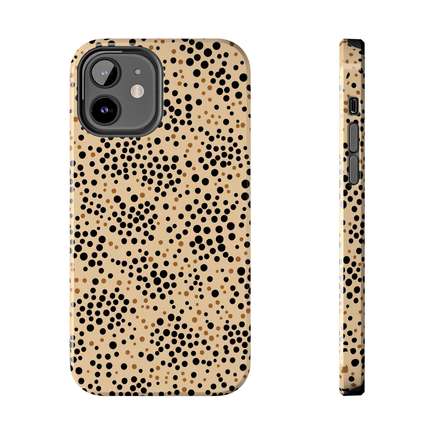Tan and Black Dot Tough Phone Case