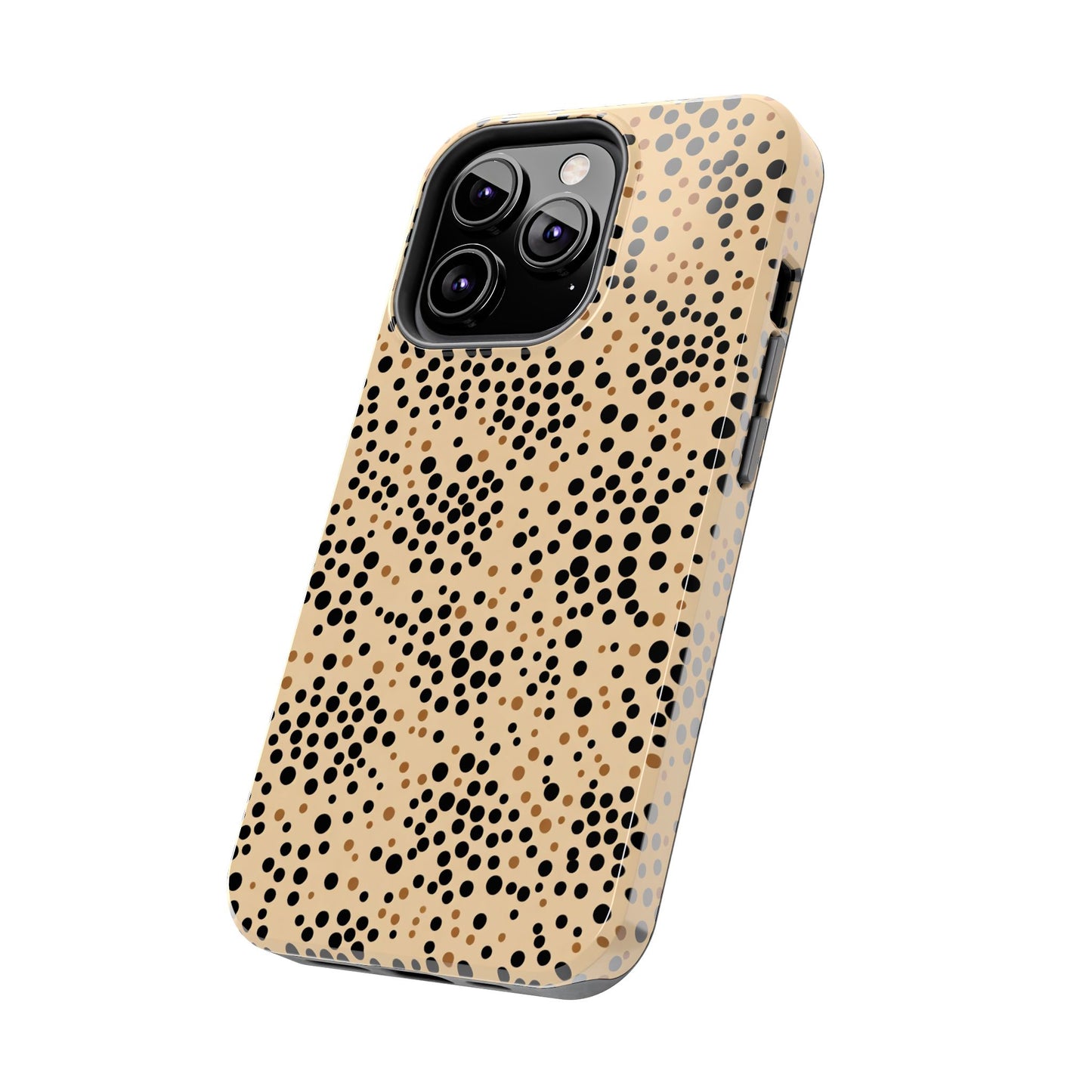 Tan and Black Dot Tough Phone Case