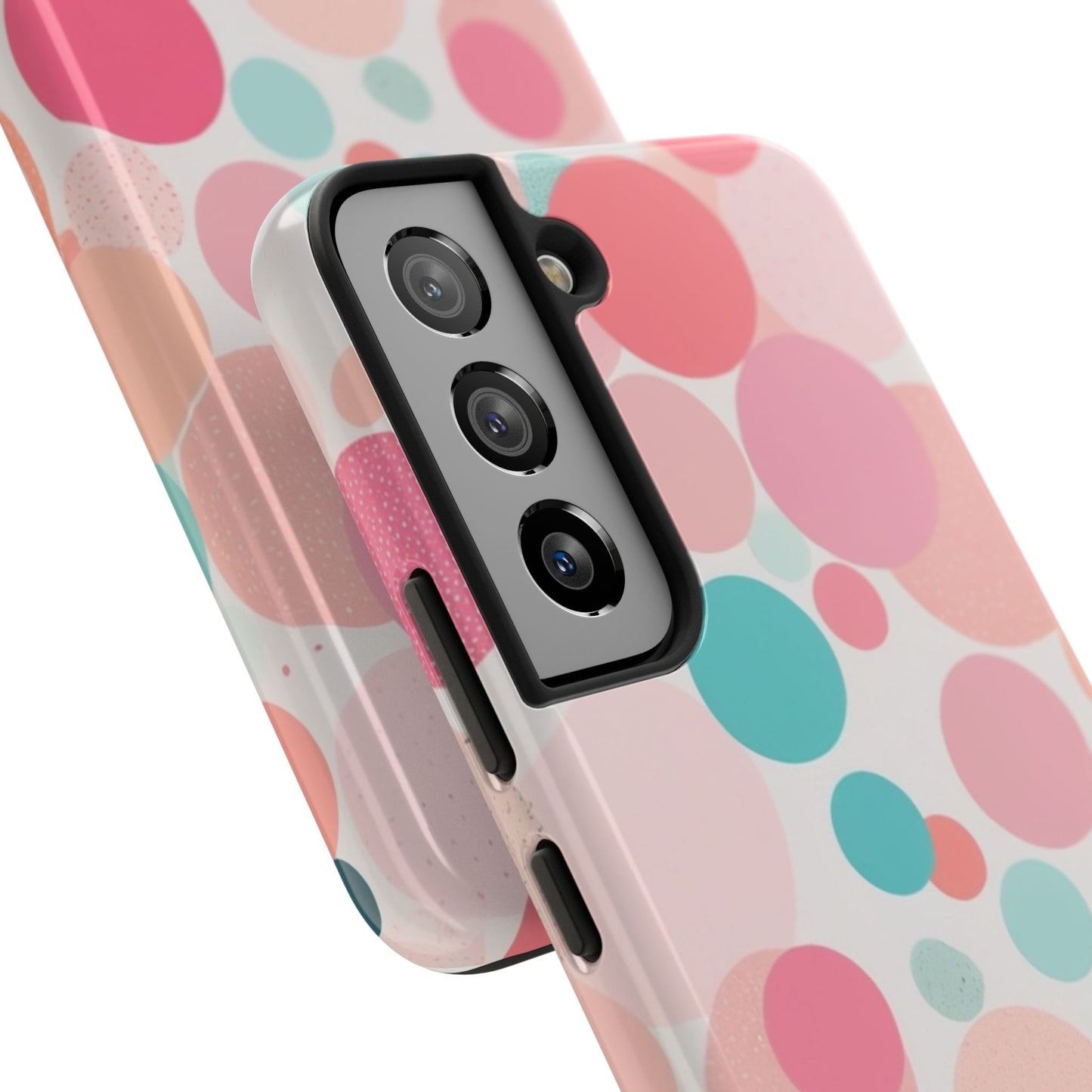 Pink Polka Dot Phone Case for iPhone 16 15 14 13 12 11 X 8 7 Samsung Galaxy S24 S23 S22 S21