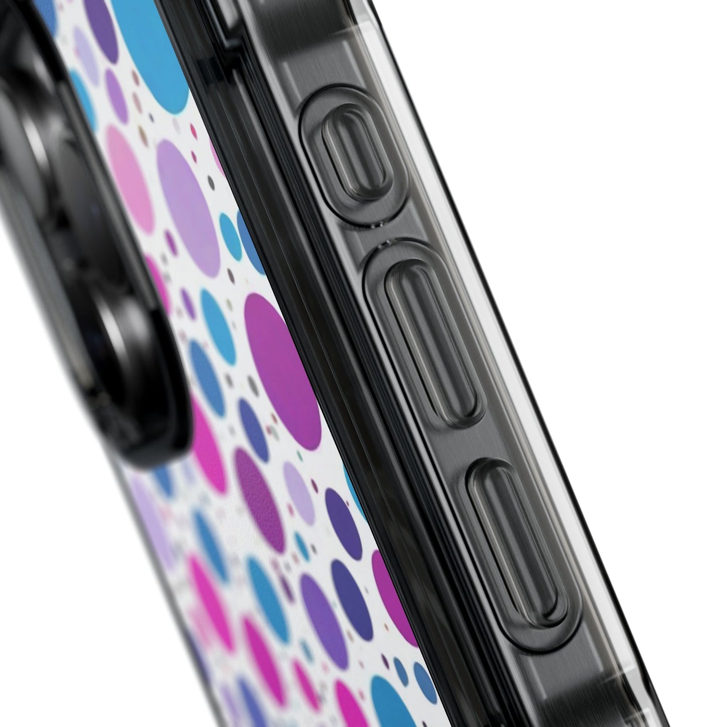 Polka Dot Design Magnetic Clear Impact Case for iPhone 16 15 14