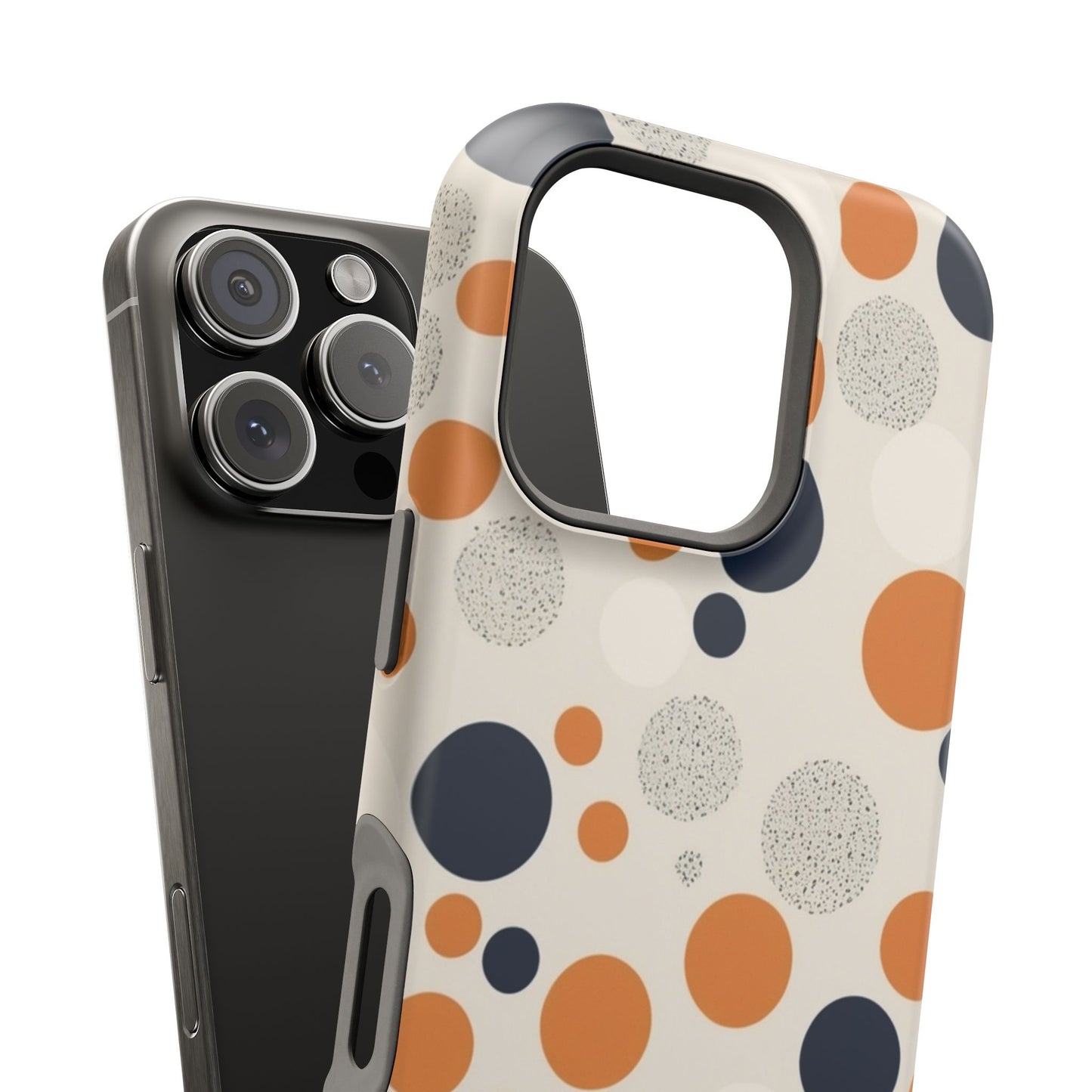 Orange Polka Dot Magnetic Phone Case
