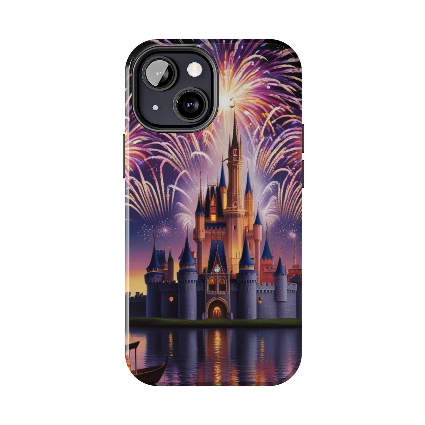 Magical Castle and Fireworks Tough Phone Case for iPhone 16 15 14 13 12 11 X 8 7 Samsung Galaxy S24 S23 S22 S21