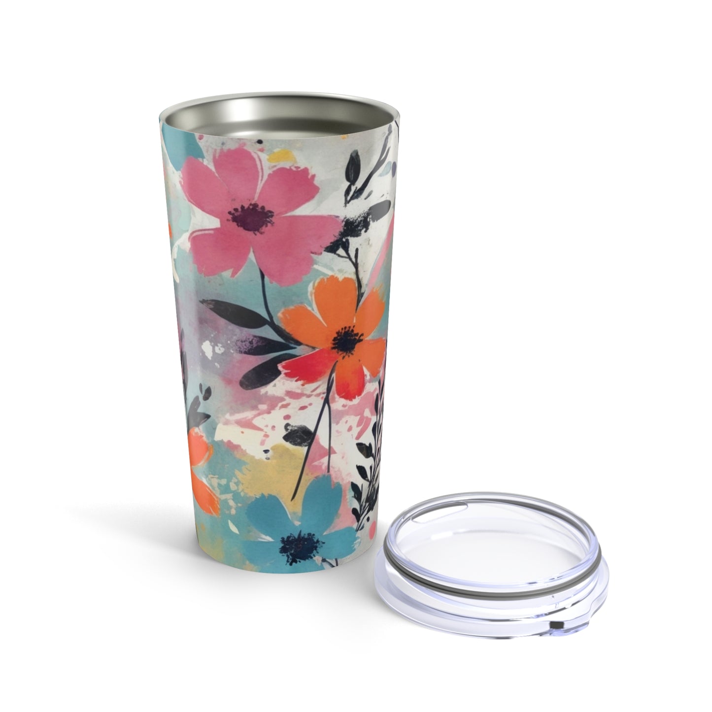 Summer Floral Print Tumbler 20oz