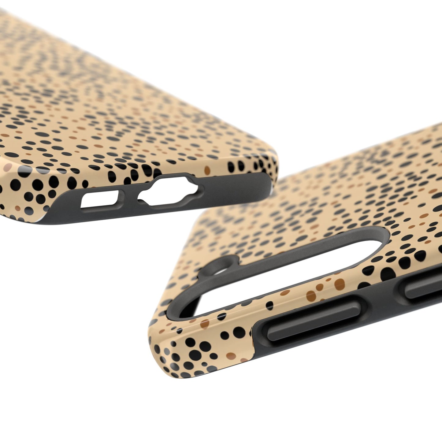Tan and Black Dot Tough Phone Case