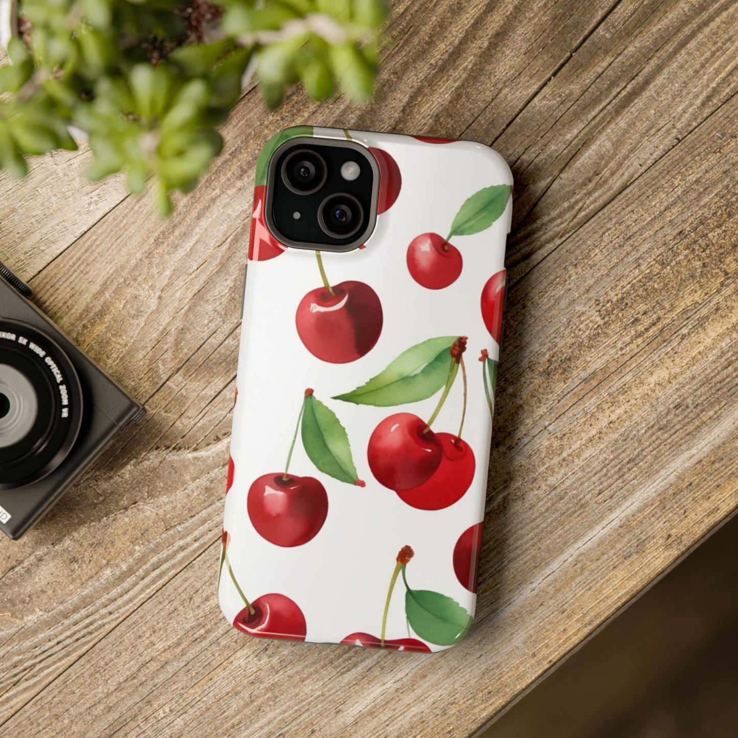 Cherry Print Magnetic Tough Case