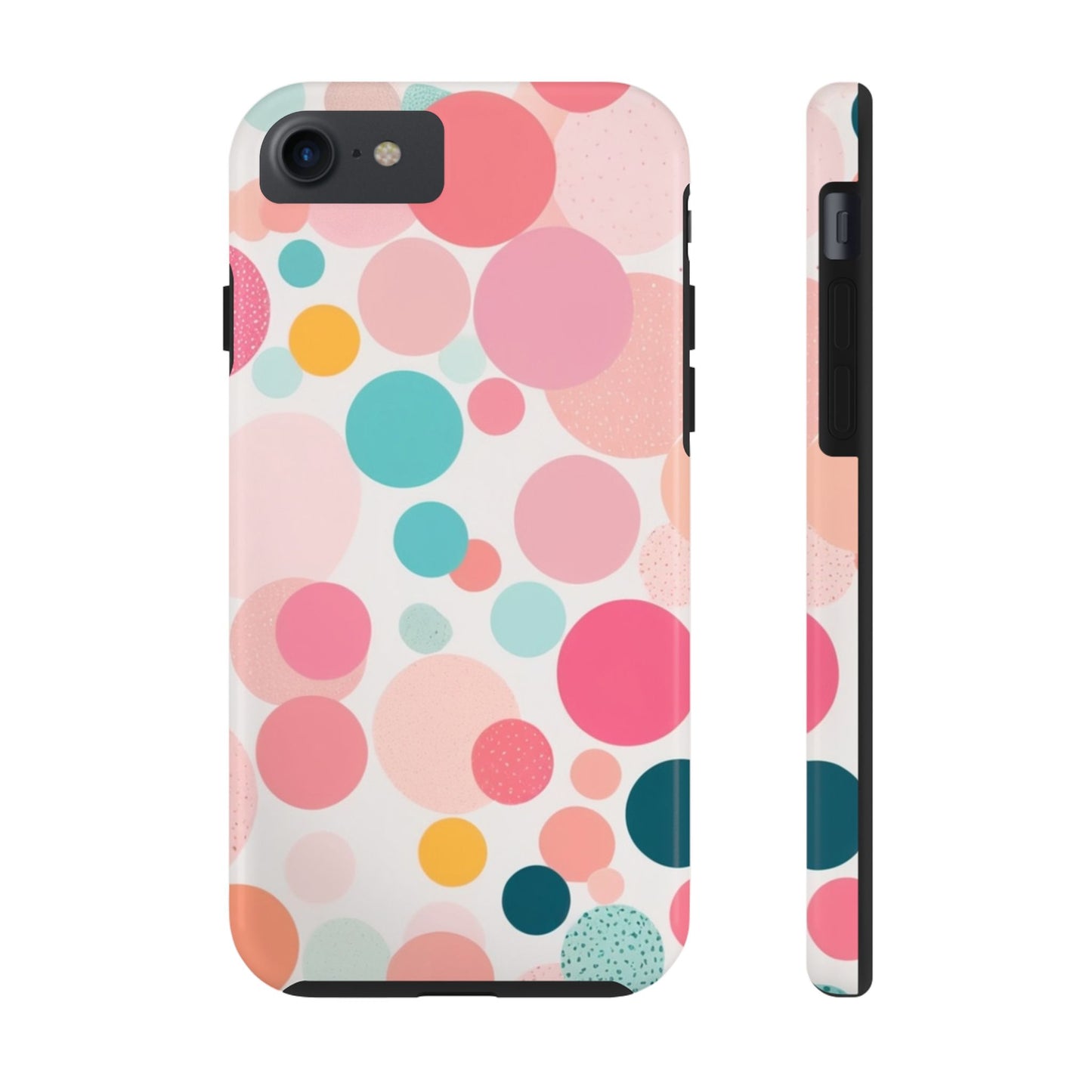 Pink Polka Dot Phone Case for iPhone 16 15 14 13 12 11 X 8 7 Samsung Galaxy S24 S23 S22 S21