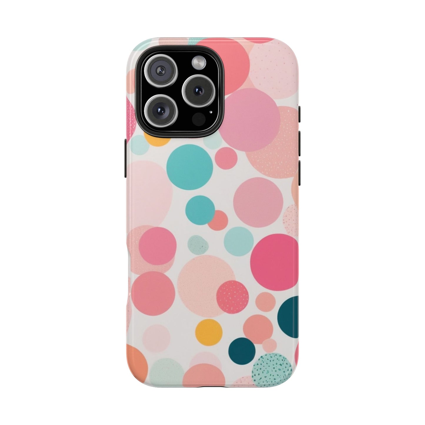 Pink Polka Dot Phone Case for iPhone 16 15 14 13 12 11 X 8 7 Samsung Galaxy S24 S23 S22 S21