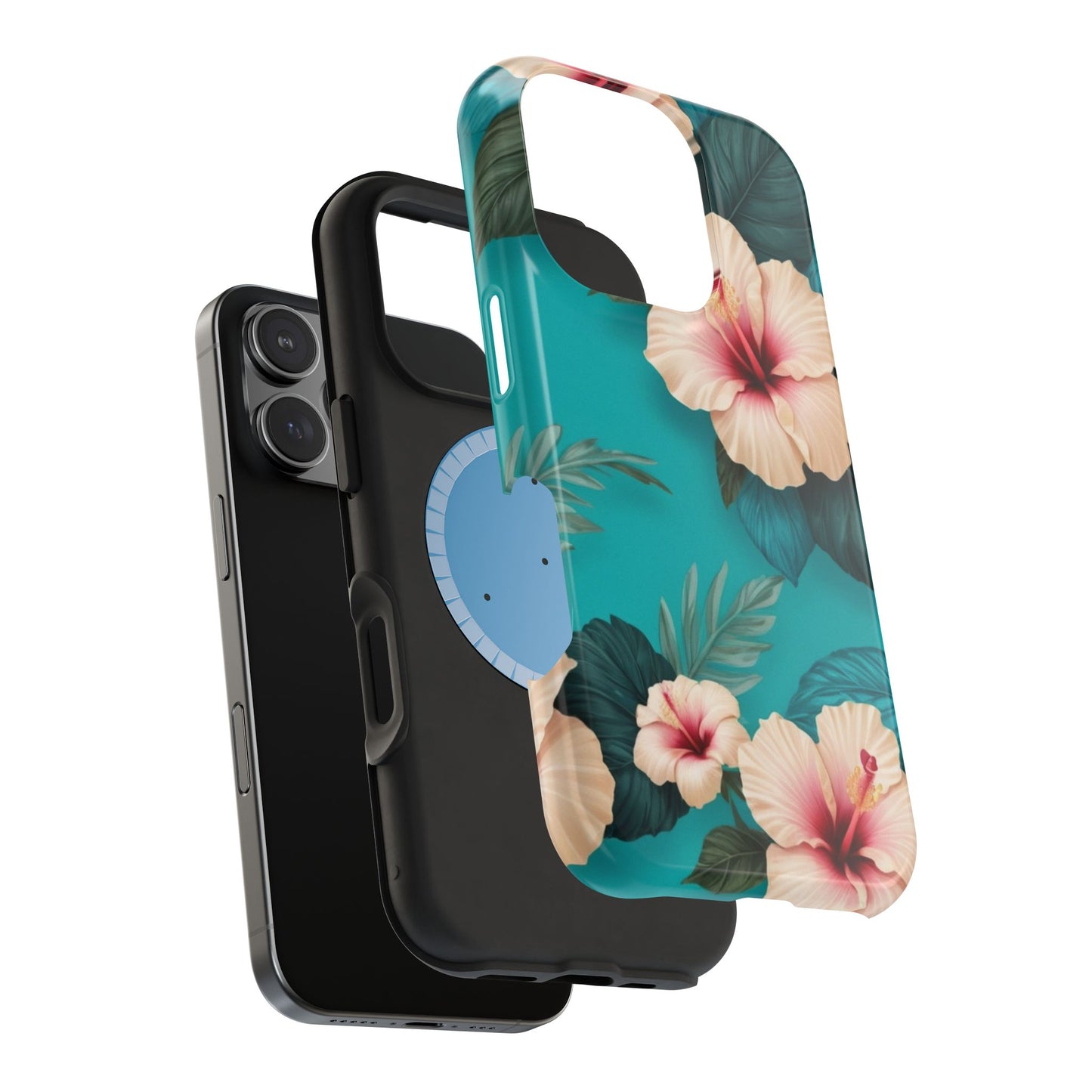 Tropical Floral Magnetic Tough Phone Case for iPhone 16 15 14 13