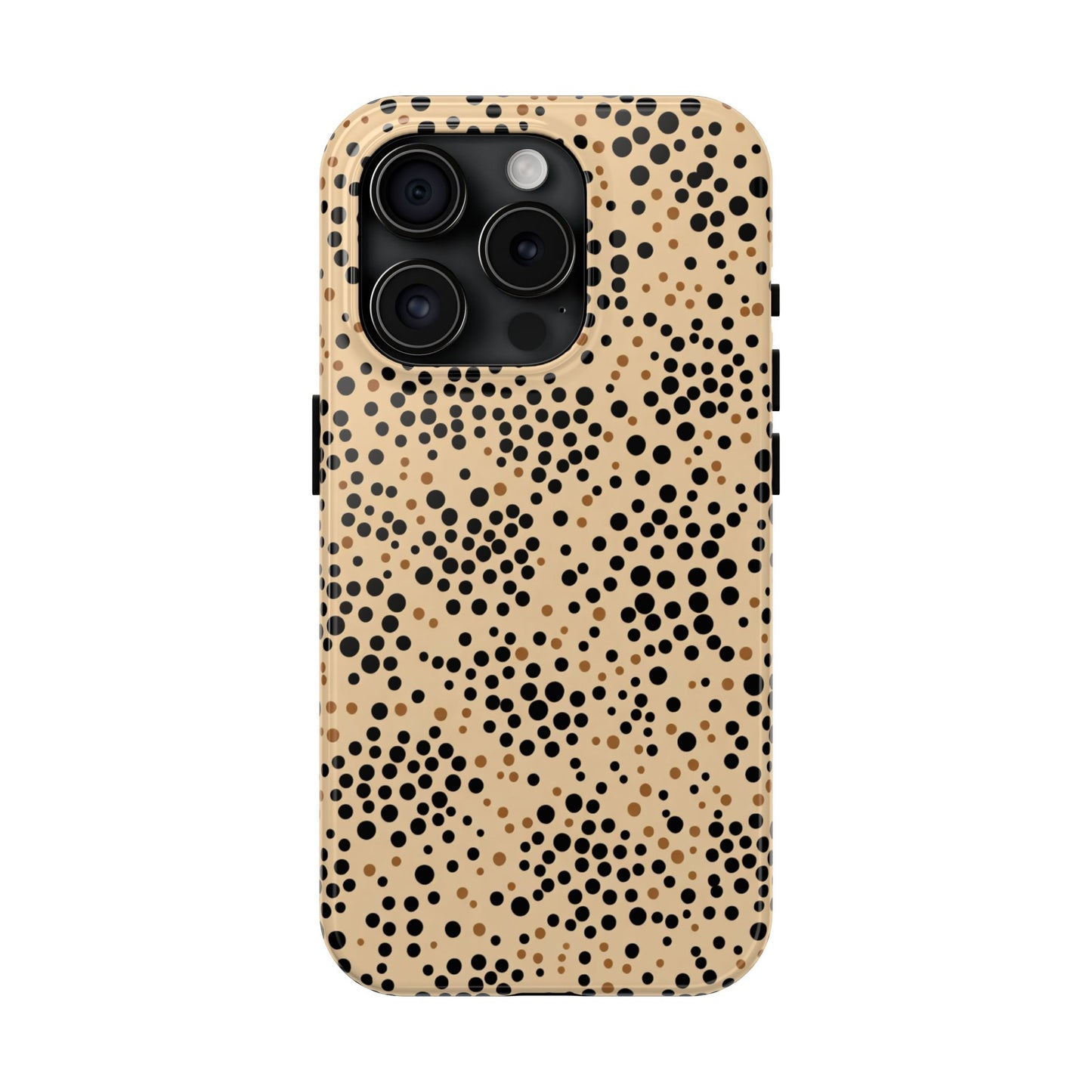 Tan and Black Dot Tough Phone Case