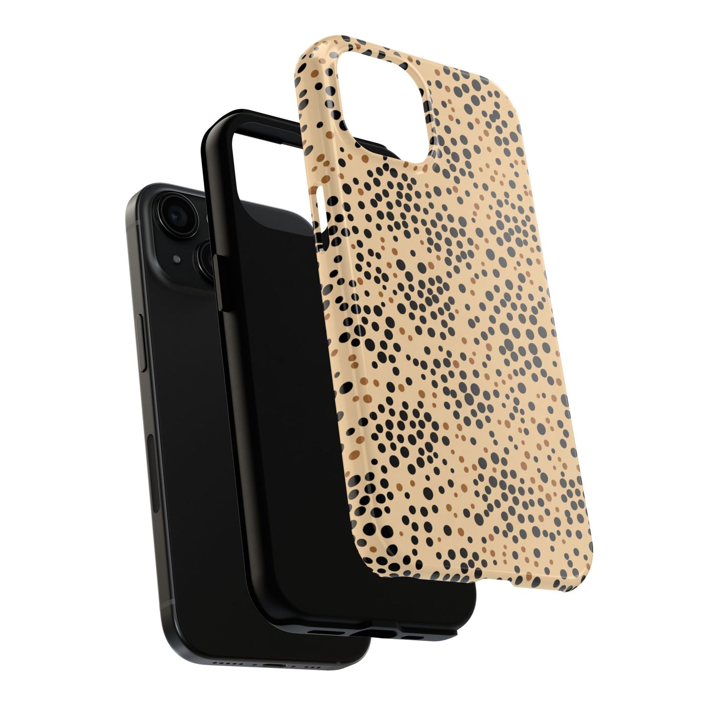 Tan and Black Dot Tough Phone Case