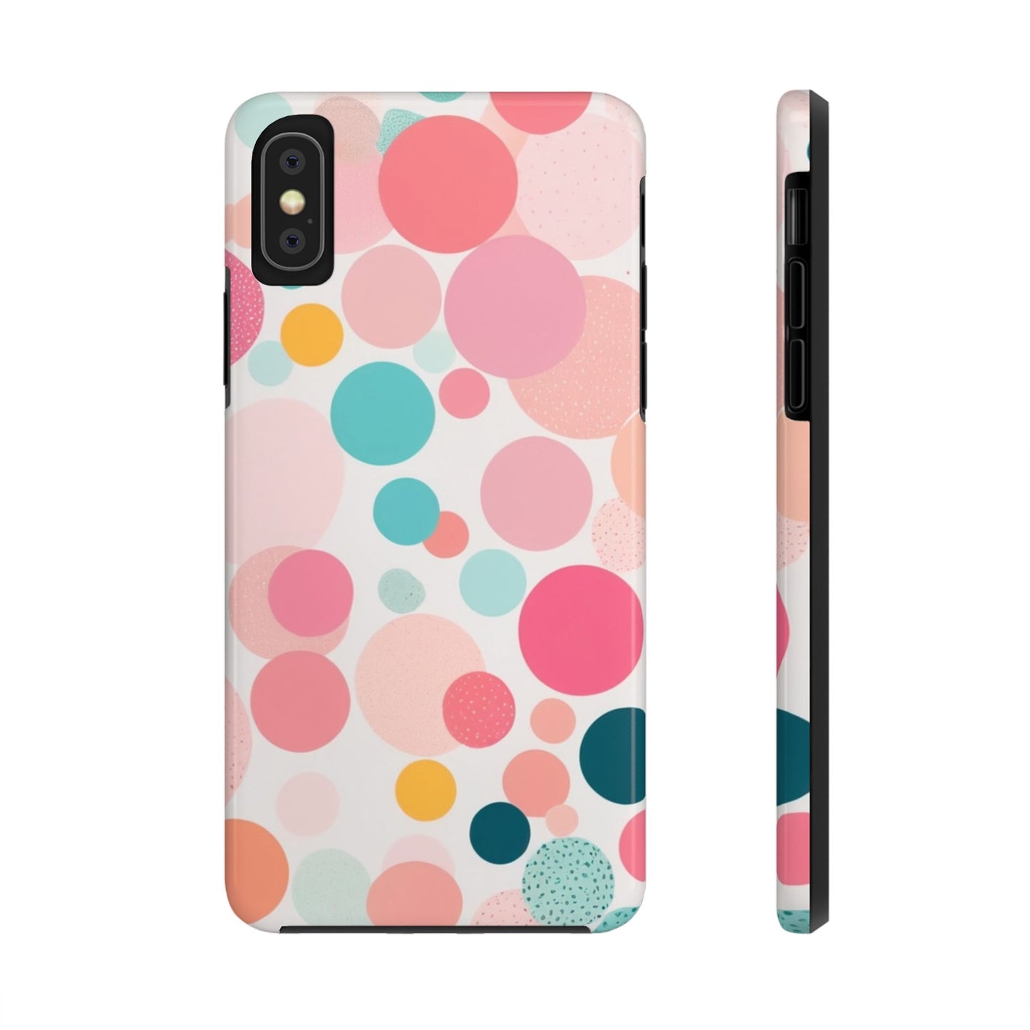 Pink Polka Dot Phone Case for iPhone 16 15 14 13 12 11 X 8 7 Samsung Galaxy S24 S23 S22 S21