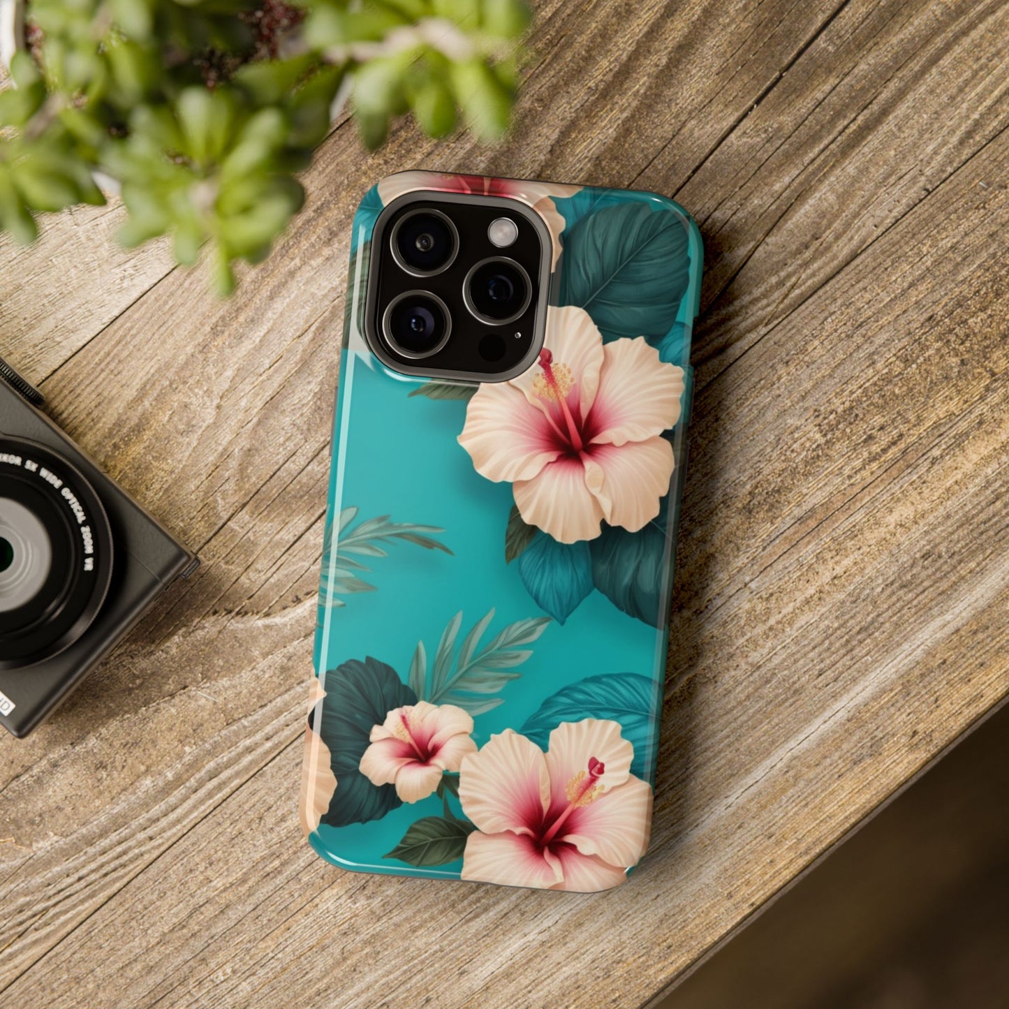 Tropical Floral Magnetic Tough Phone Case for iPhone 16 15 14 13