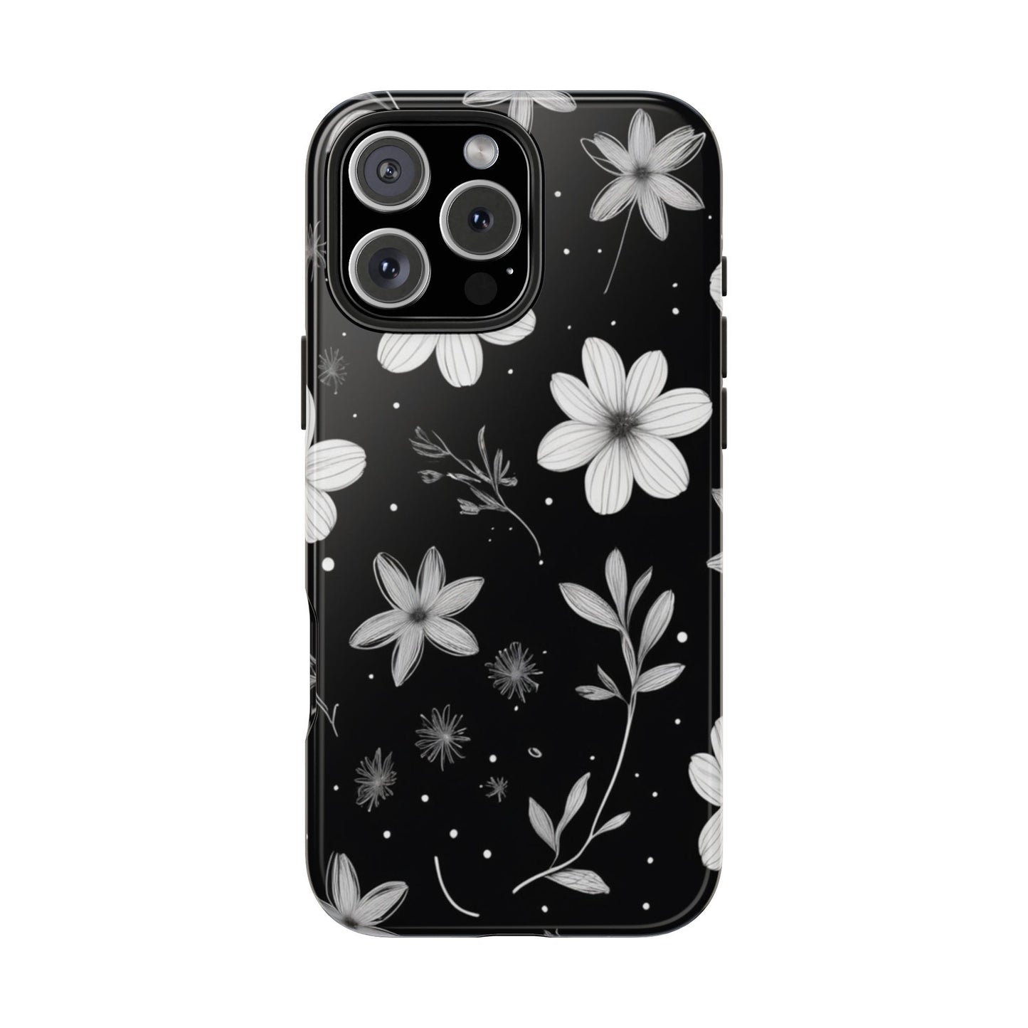 Elegant Floral Tough Phone Case for iPhone 16 15 14 13 12 11 X 8 7 Samsung Galaxy S24 S23 S22 S21