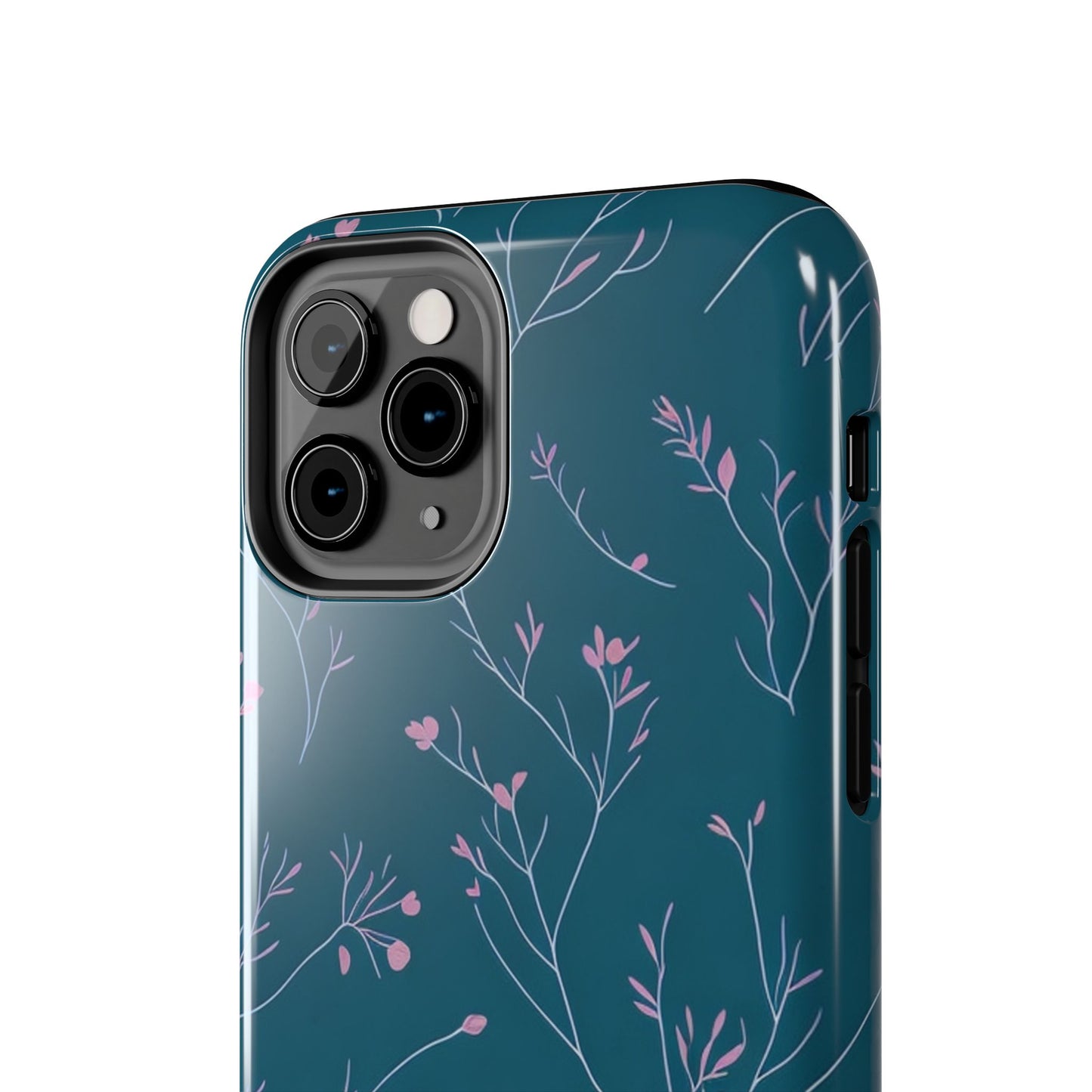 Teal Floral Tough Phone Case