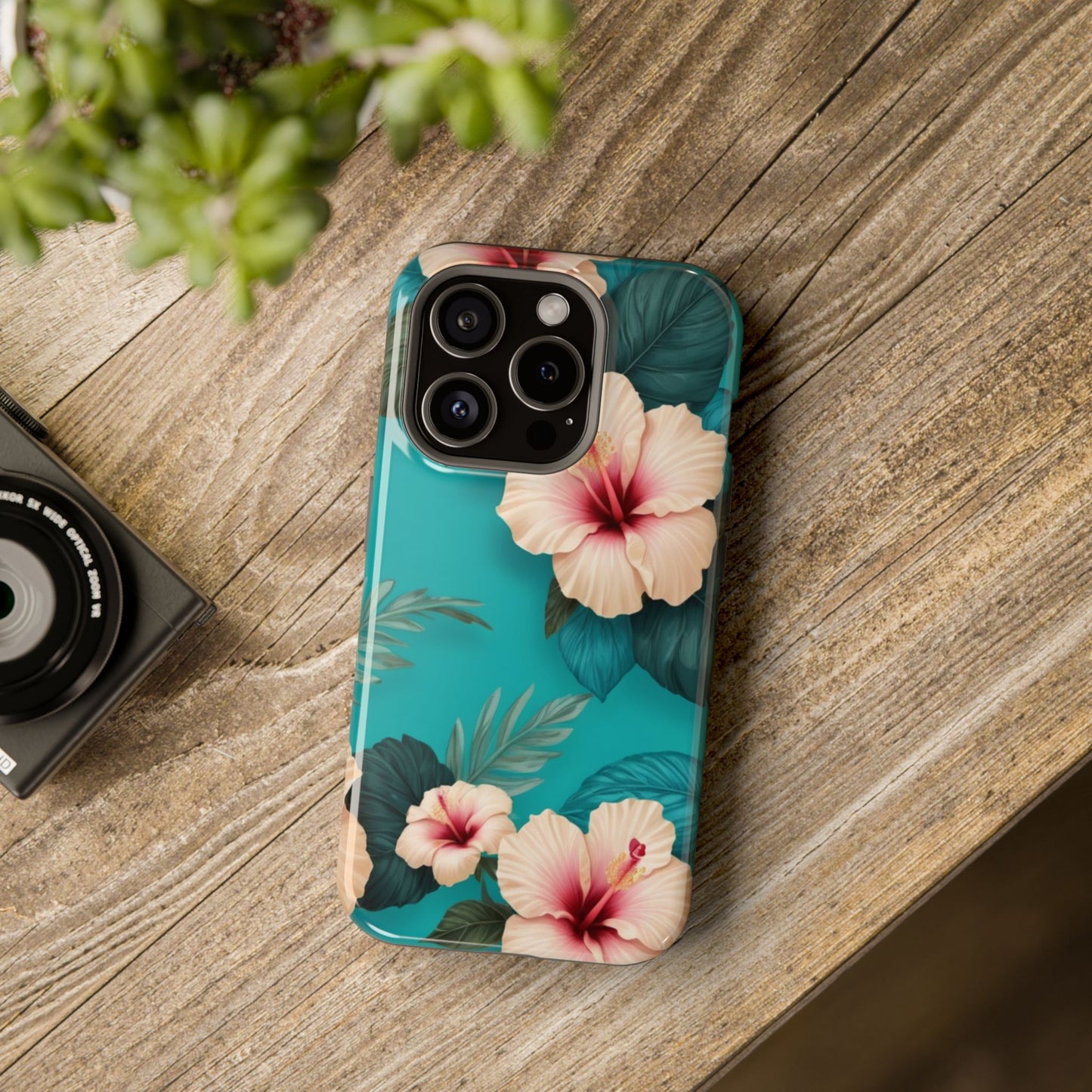 Tropical Floral Magnetic Tough Phone Case for iPhone 16 15 14 13