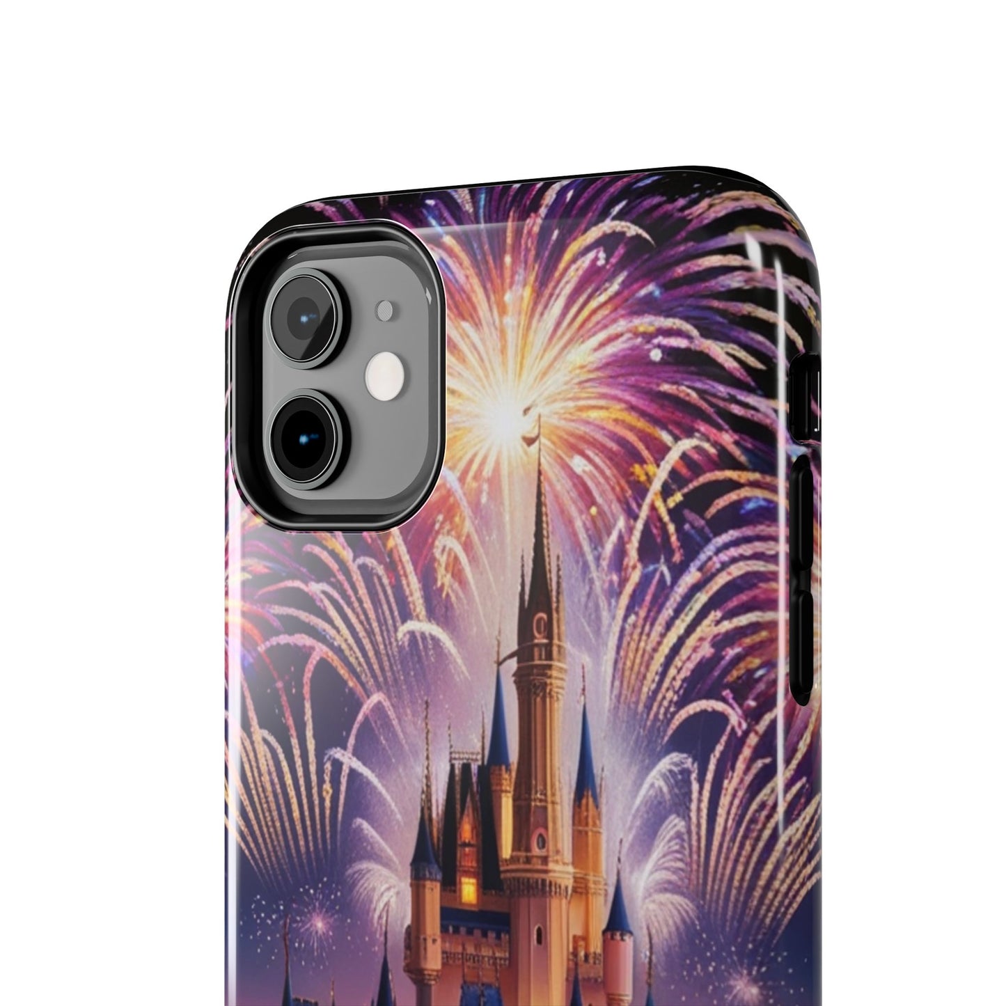 Magical Castle and Fireworks Tough Phone Case for iPhone 16 15 14 13 12 11 X 8 7 Samsung Galaxy S24 S23 S22 S21