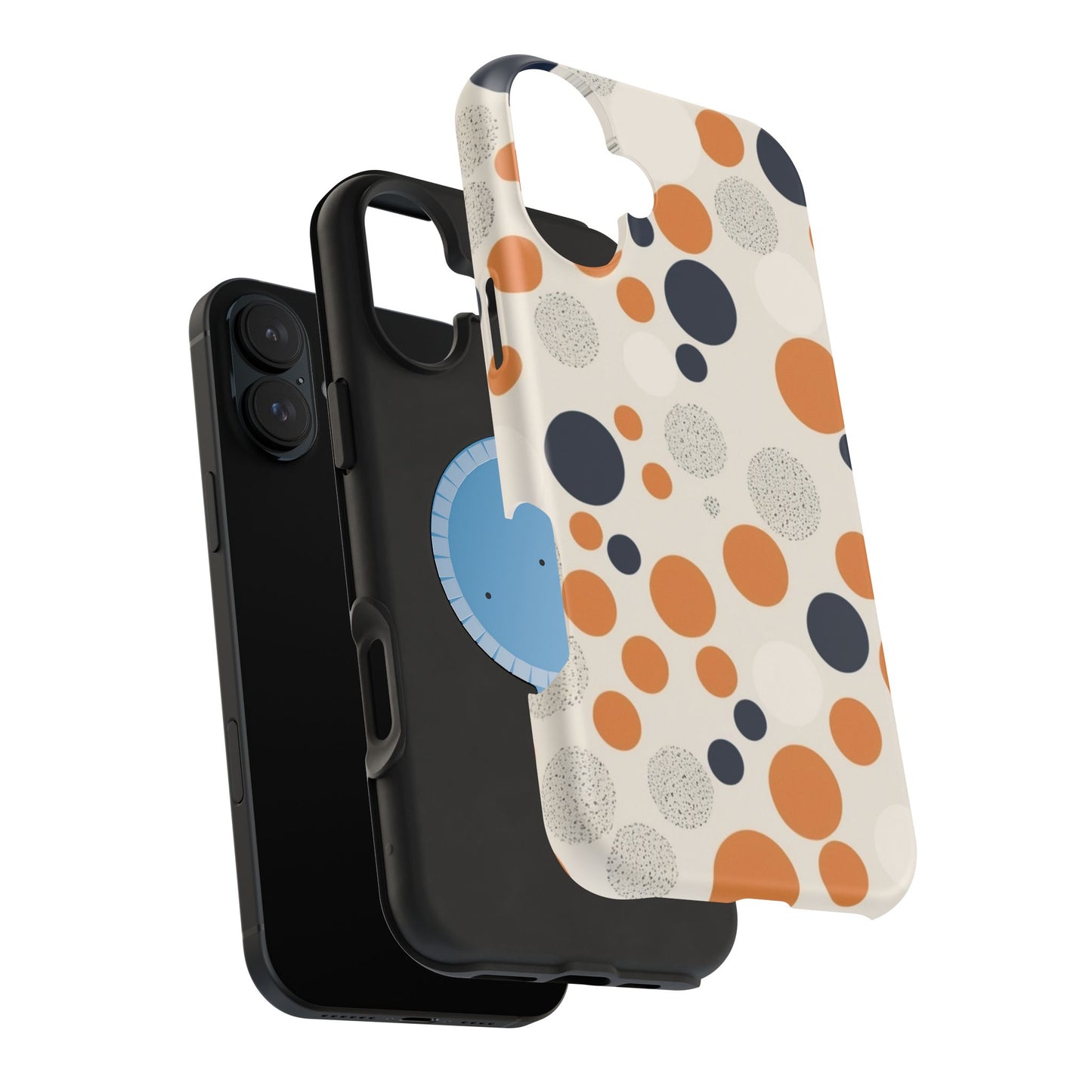 Orange Polka Dot Magnetic Phone Case