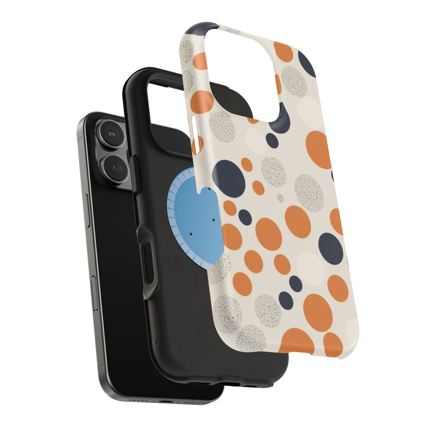 Orange Polka Dot Magnetic Phone Case