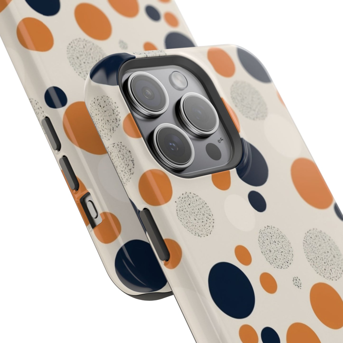 Orange Polka Dot Magnetic Phone Case