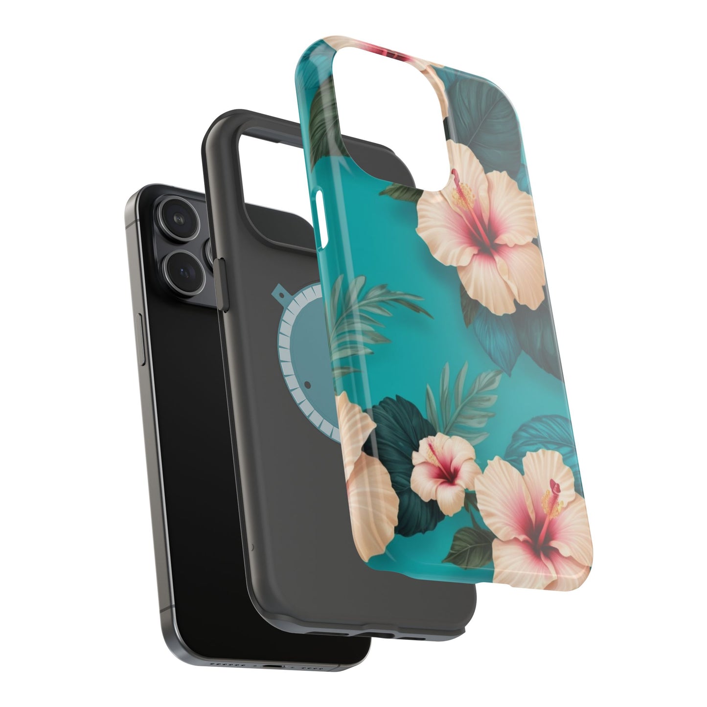 Tropical Floral Magnetic Tough Phone Case for iPhone 16 15 14 13