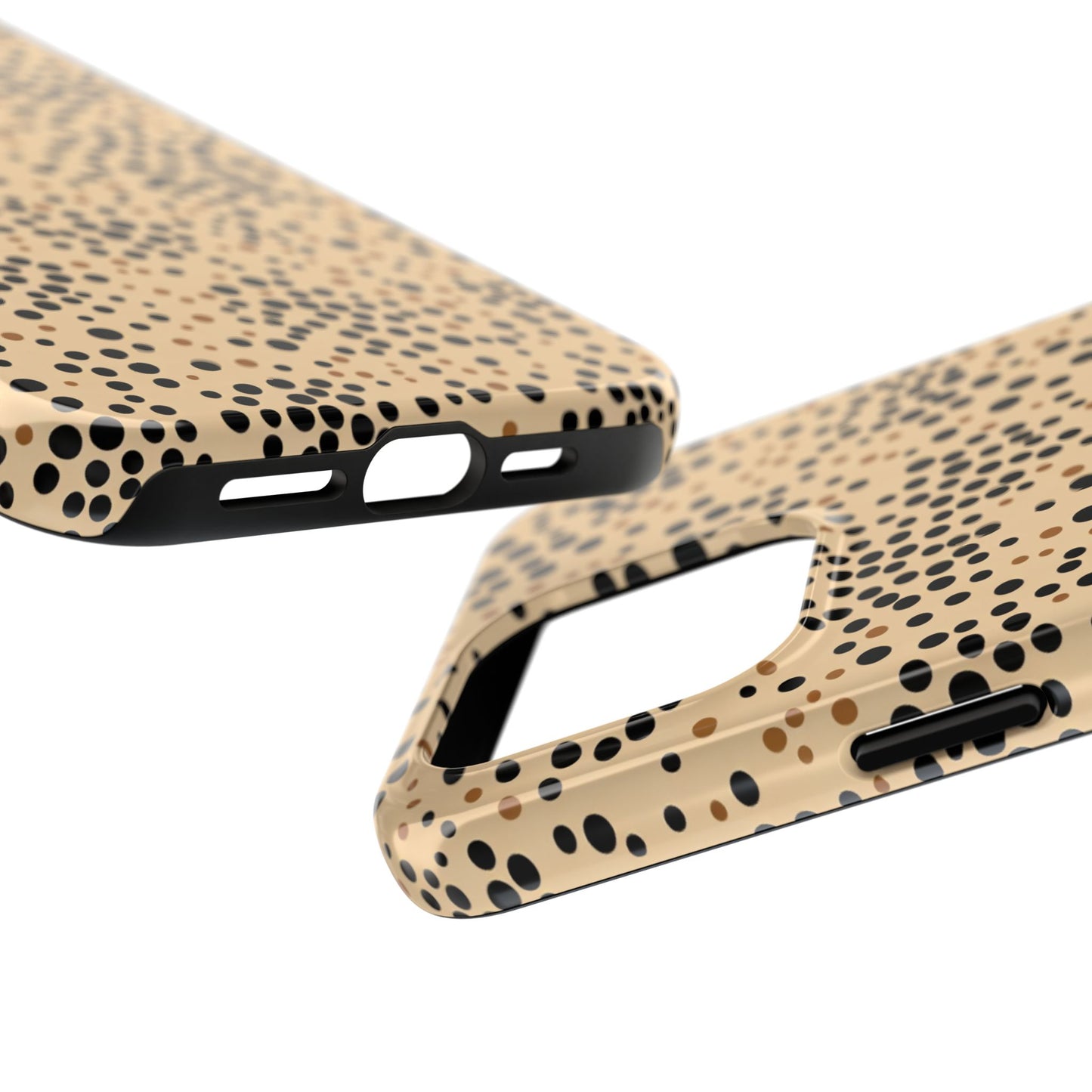 Tan and Black Dot Tough Phone Case