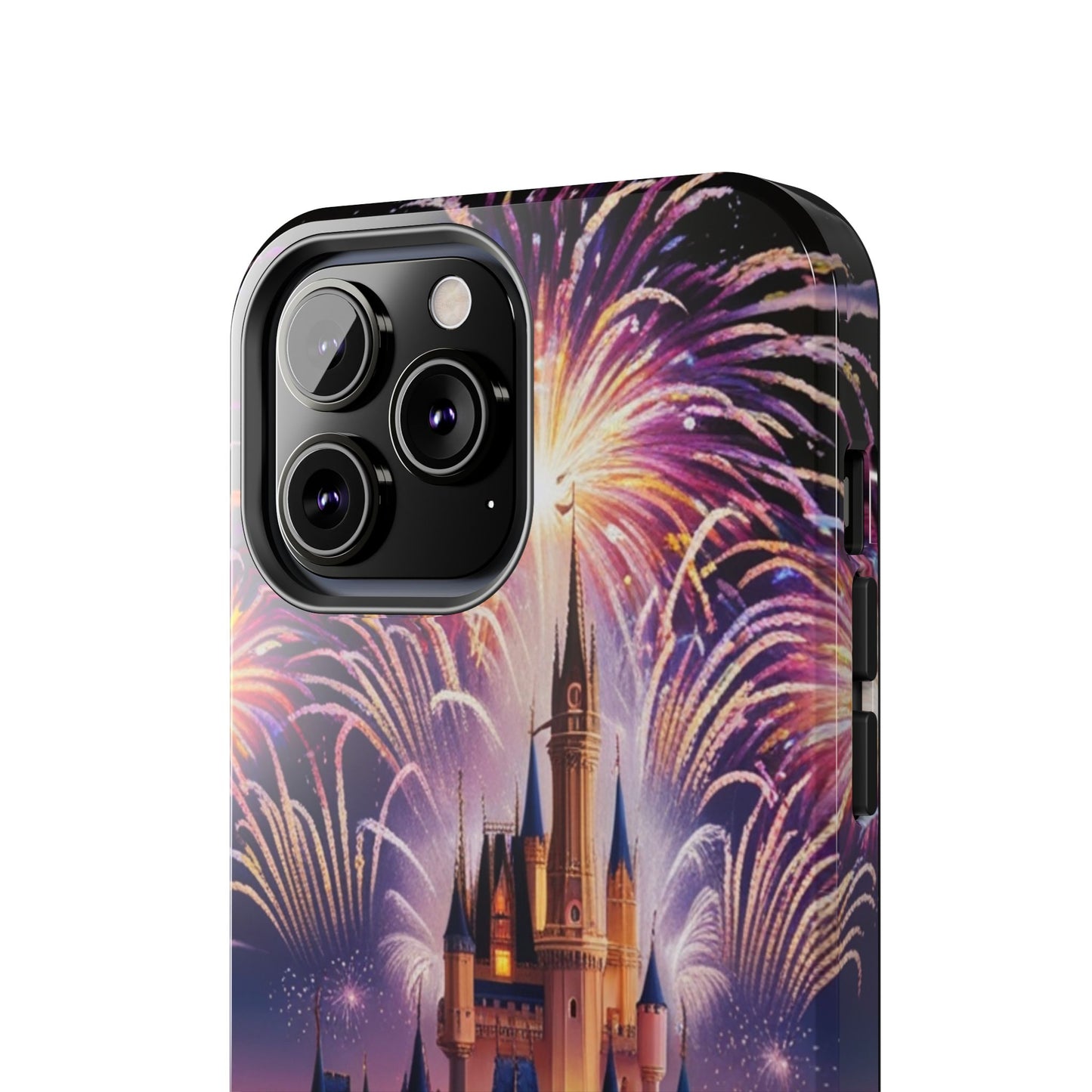 Magical Castle and Fireworks Tough Phone Case for iPhone 16 15 14 13 12 11 X 8 7 Samsung Galaxy S24 S23 S22 S21