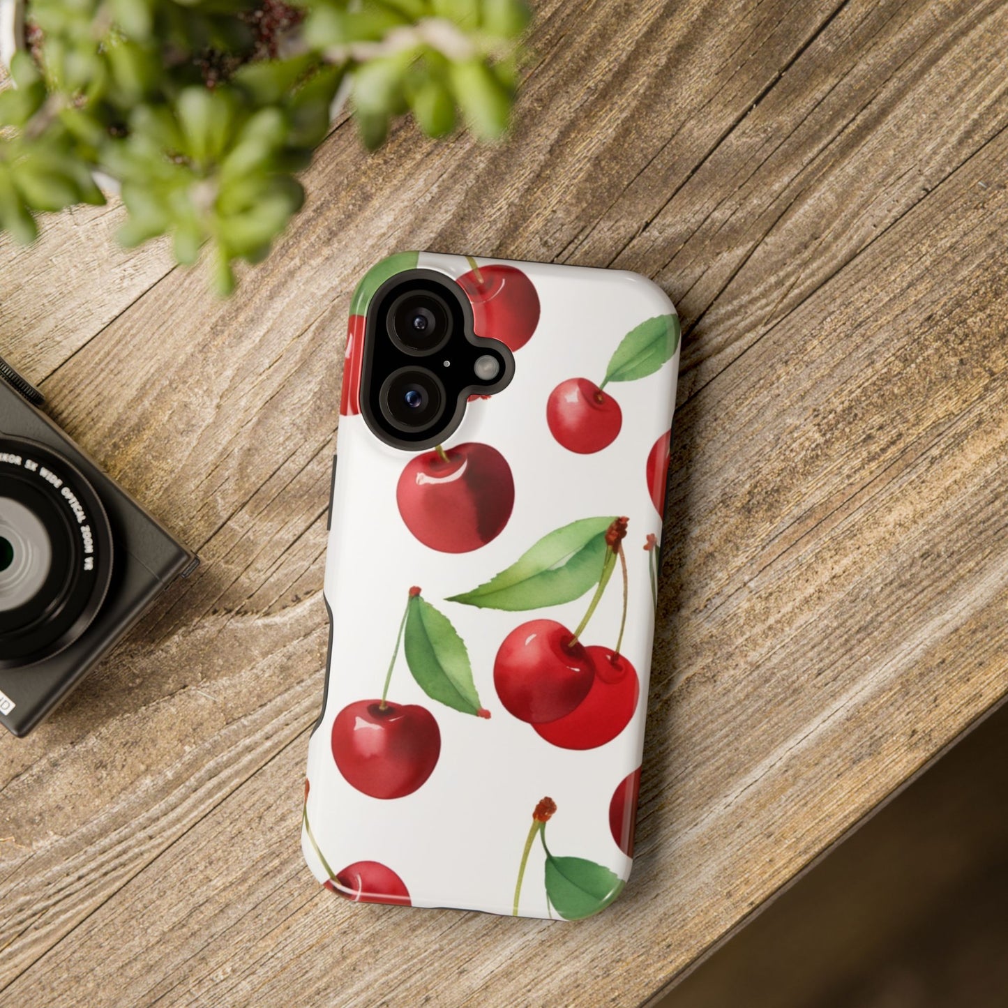 Cherry Print Magnetic Tough Case