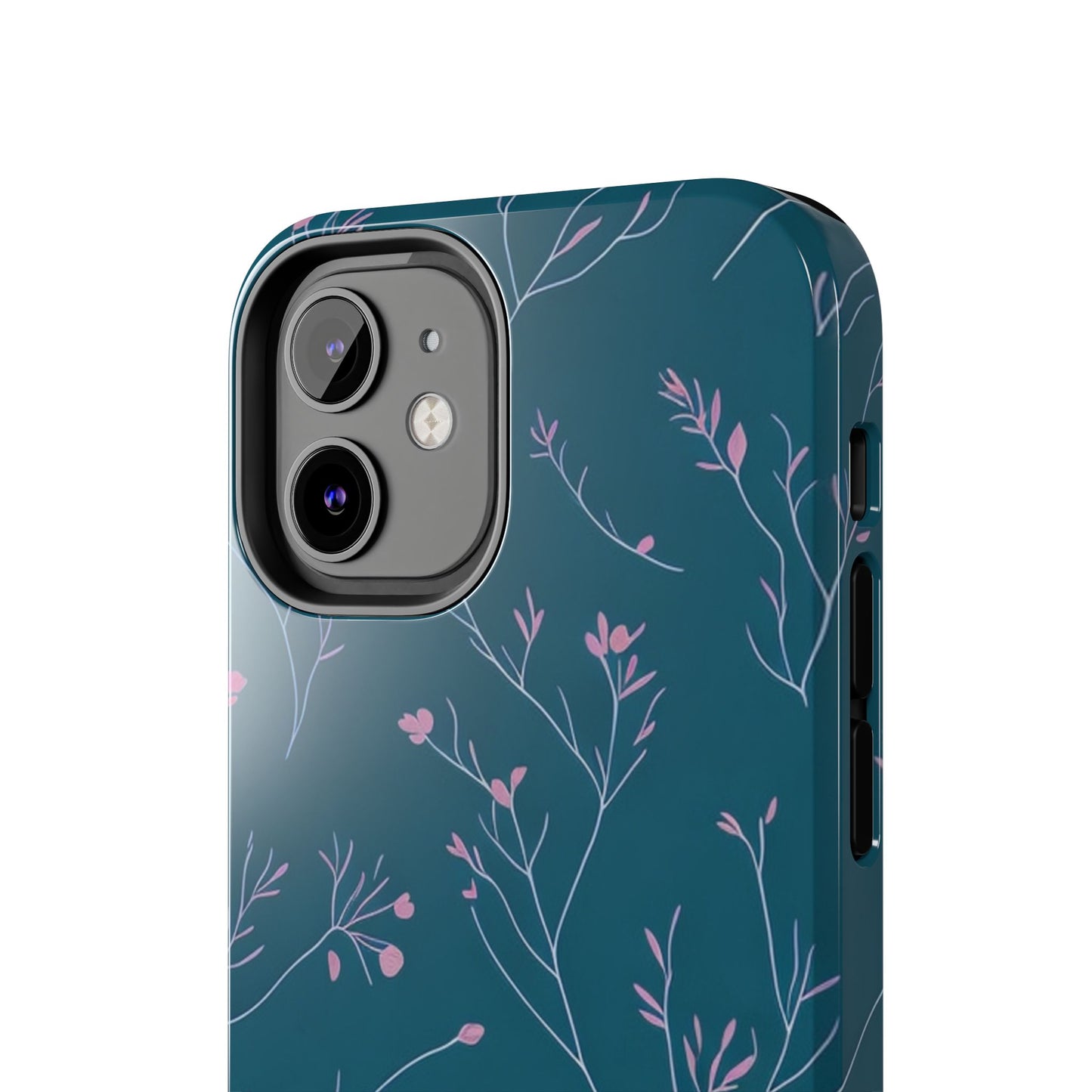 Teal Floral Tough Phone Case