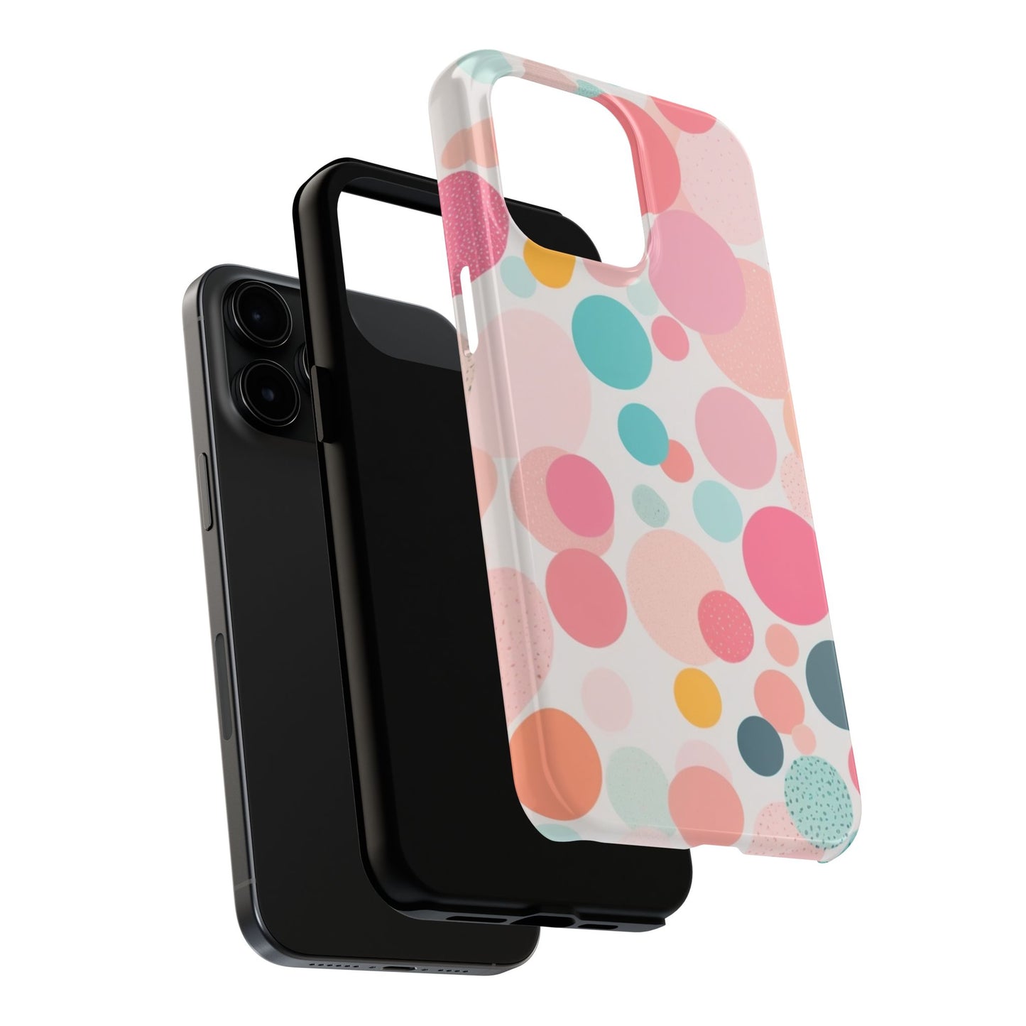 Pink Polka Dot Phone Case for iPhone 16 15 14 13 12 11 X 8 7 Samsung Galaxy S24 S23 S22 S21