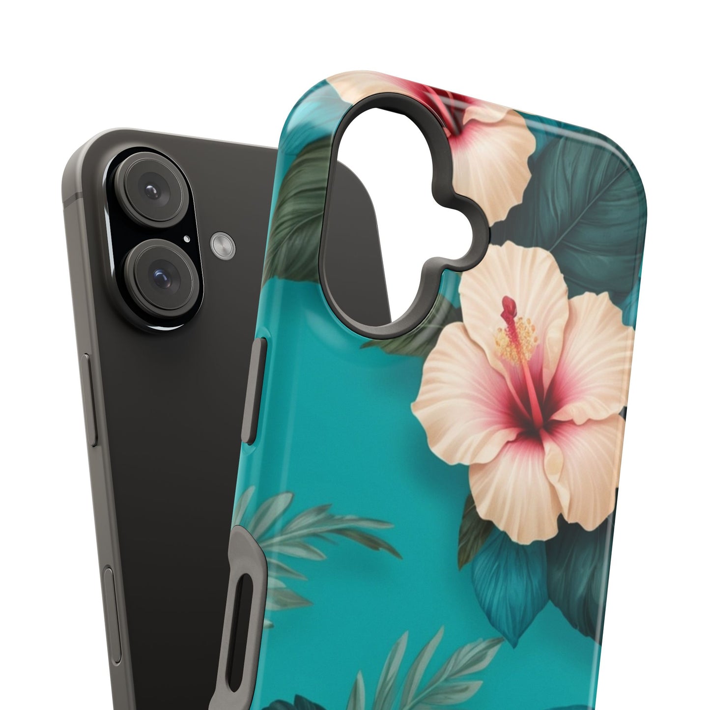 Tropical Floral Magnetic Tough Phone Case for iPhone 16 15 14 13