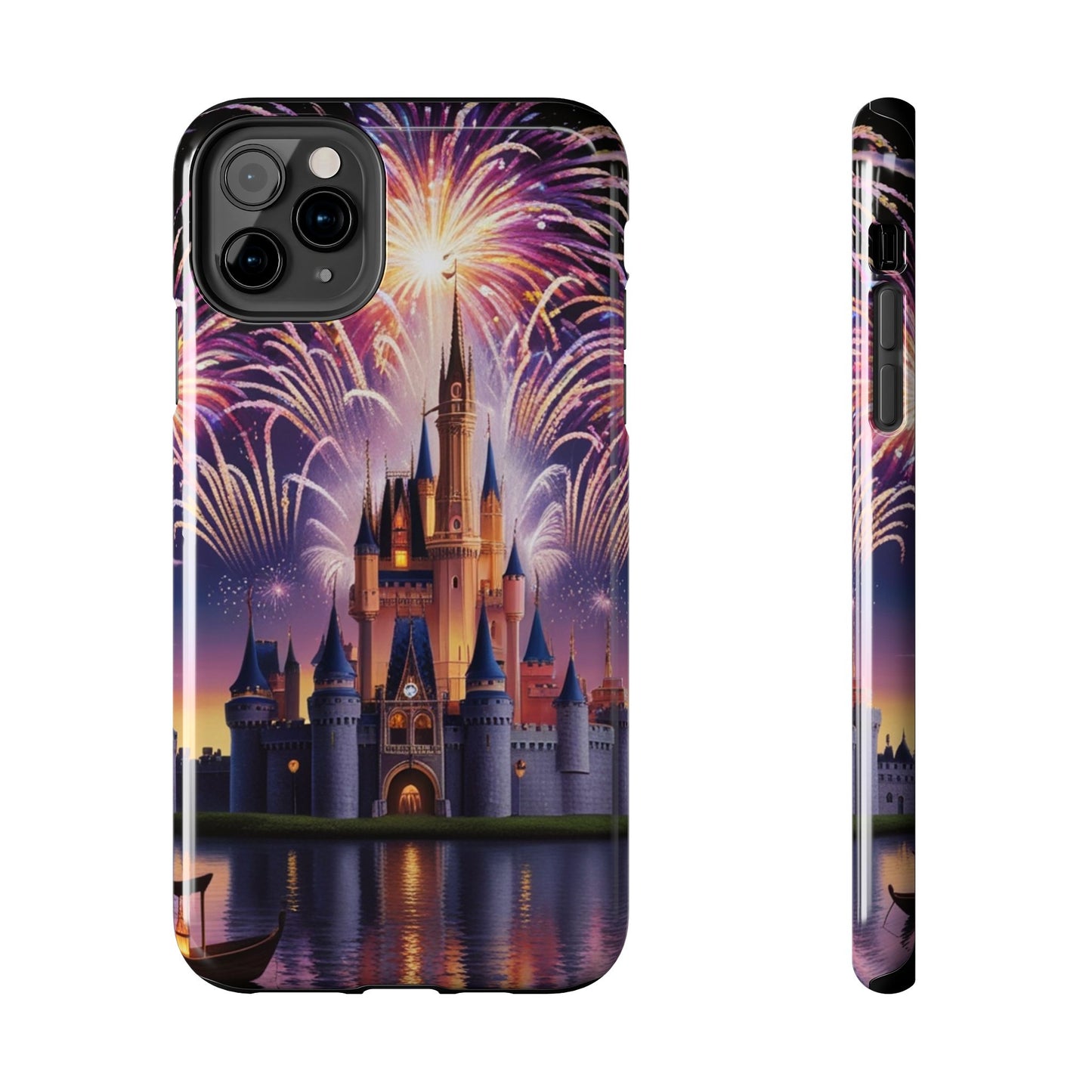 Magical Castle and Fireworks Tough Phone Case for iPhone 16 15 14 13 12 11 X 8 7 Samsung Galaxy S24 S23 S22 S21