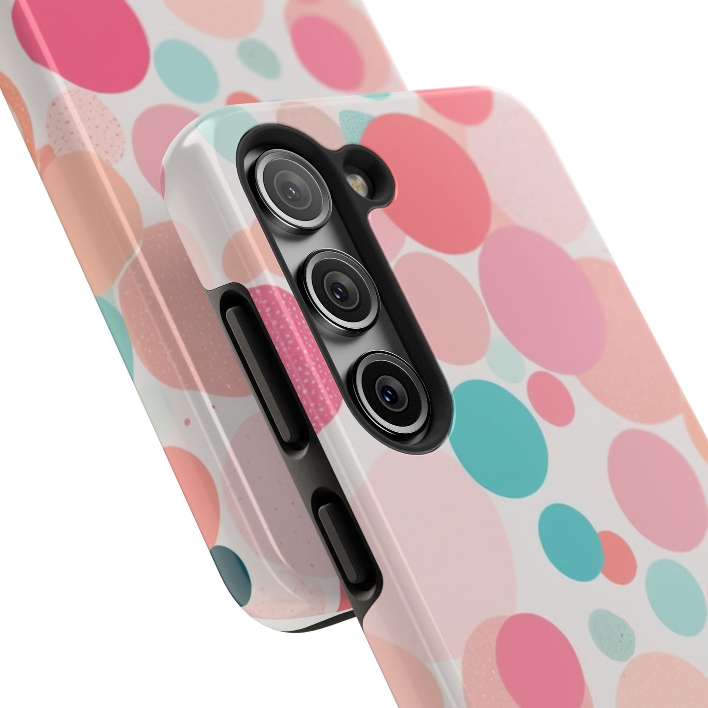 Pink Polka Dot Phone Case for iPhone 16 15 14 13 12 11 X 8 7 Samsung Galaxy S24 S23 S22 S21