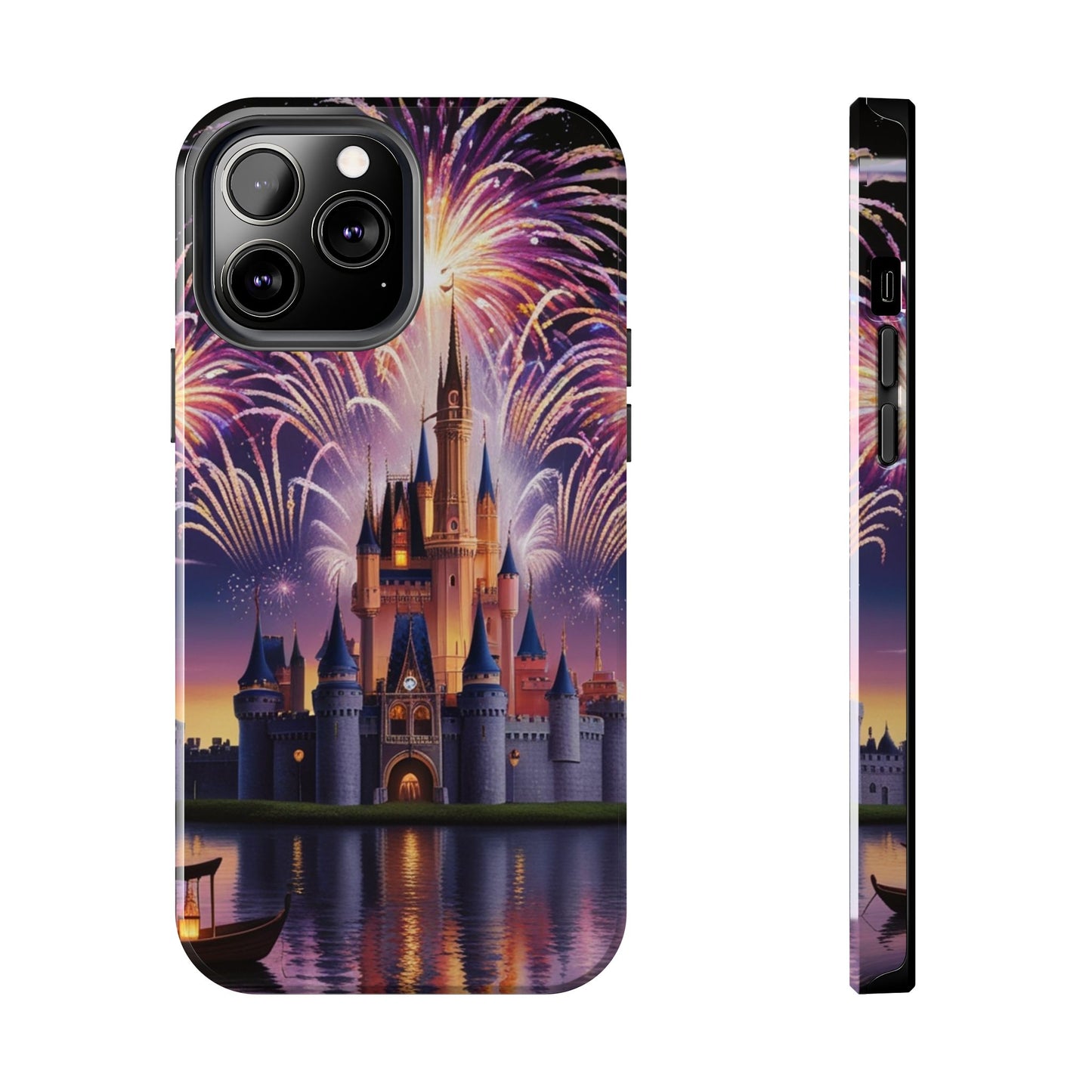 Magical Castle and Fireworks Tough Phone Case for iPhone 16 15 14 13 12 11 X 8 7 Samsung Galaxy S24 S23 S22 S21