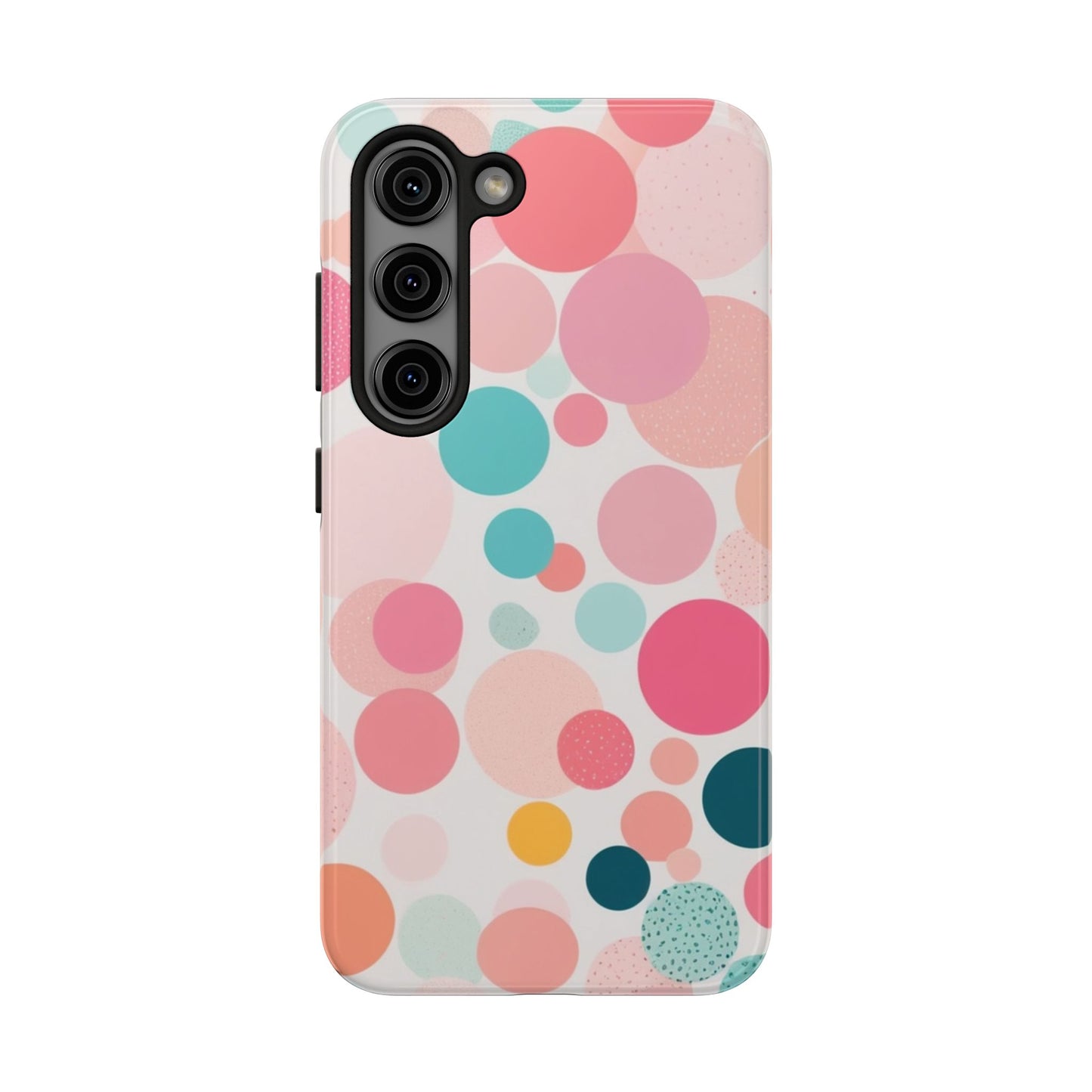 Pink Polka Dot Phone Case for iPhone 16 15 14 13 12 11 X 8 7 Samsung Galaxy S24 S23 S22 S21