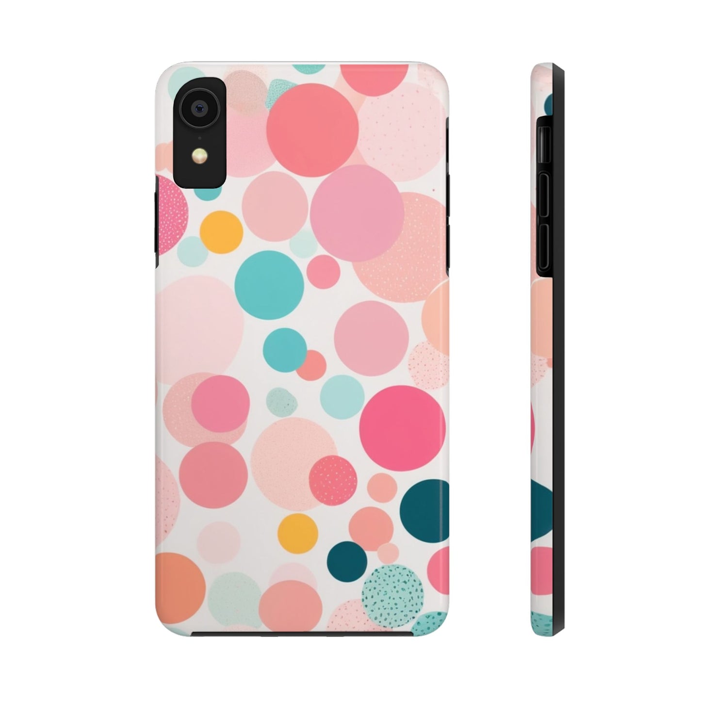 Pink Polka Dot Phone Case for iPhone 16 15 14 13 12 11 X 8 7 Samsung Galaxy S24 S23 S22 S21