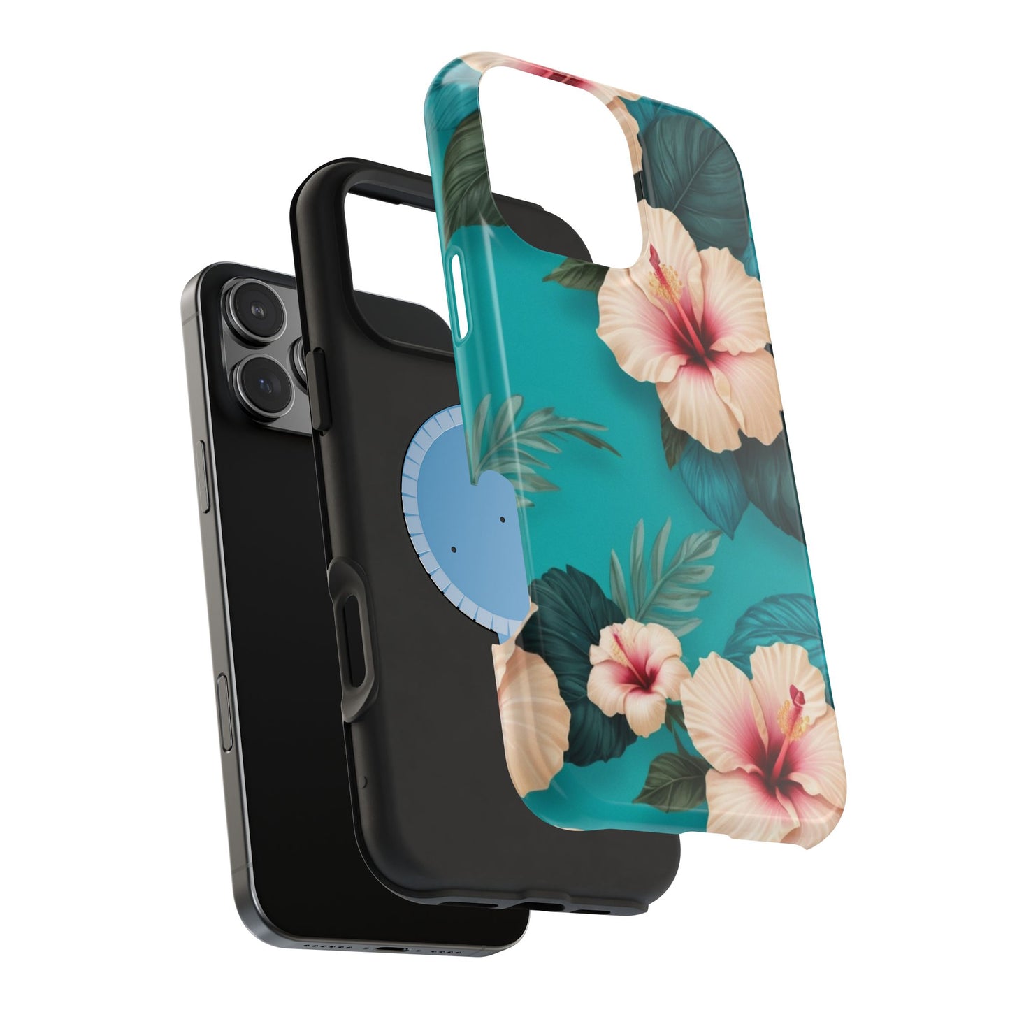 Tropical Floral Magnetic Tough Phone Case for iPhone 16 15 14 13