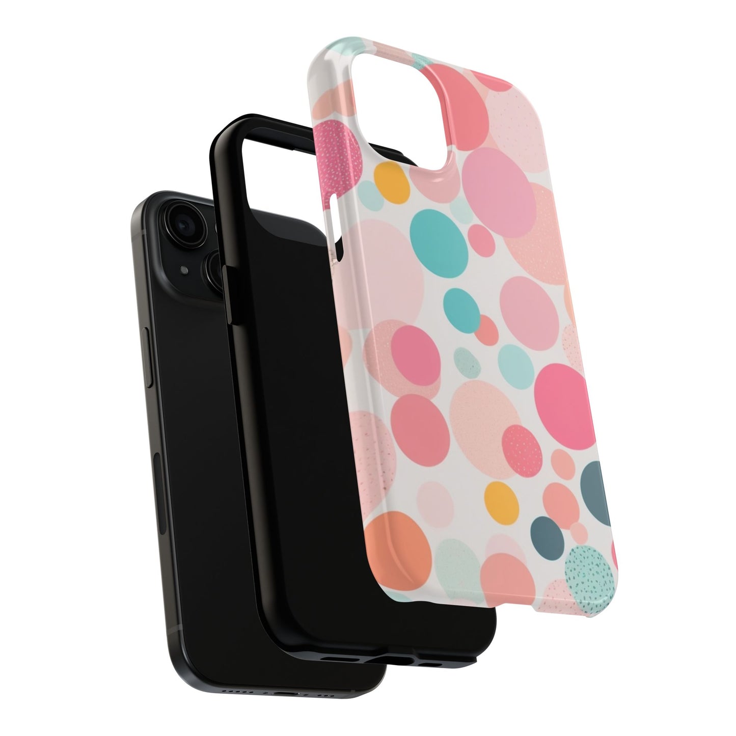 Pink Polka Dot Phone Case for iPhone 16 15 14 13 12 11 X 8 7 Samsung Galaxy S24 S23 S22 S21