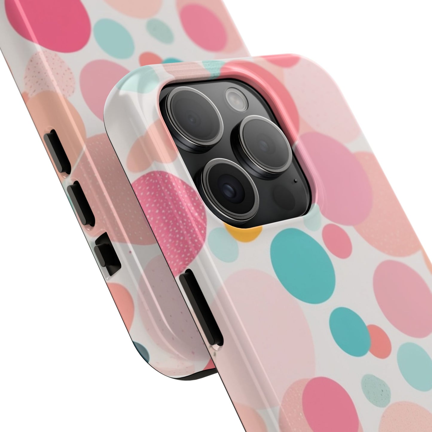 Pink Polka Dot Phone Case for iPhone 16 15 14 13 12 11 X 8 7 Samsung Galaxy S24 S23 S22 S21