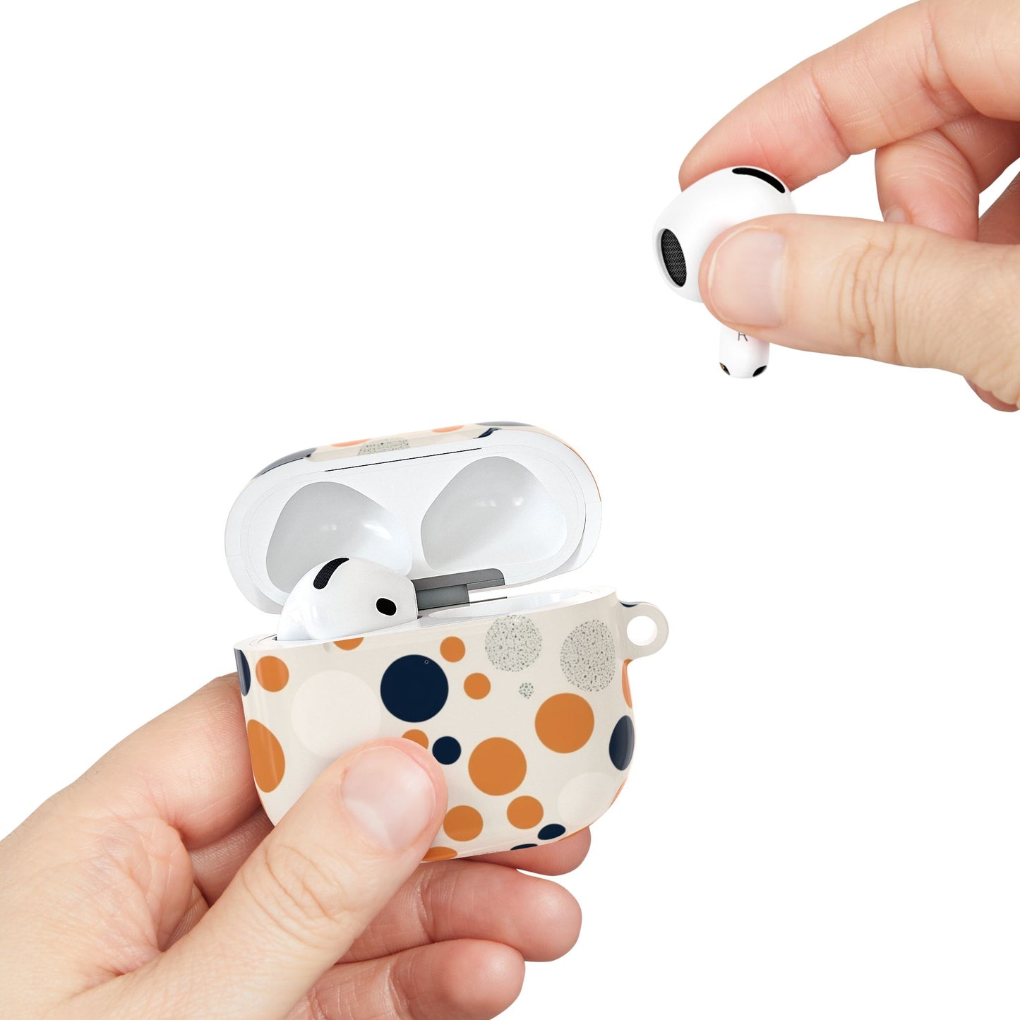 Orange Polka Dot  AirPod Case