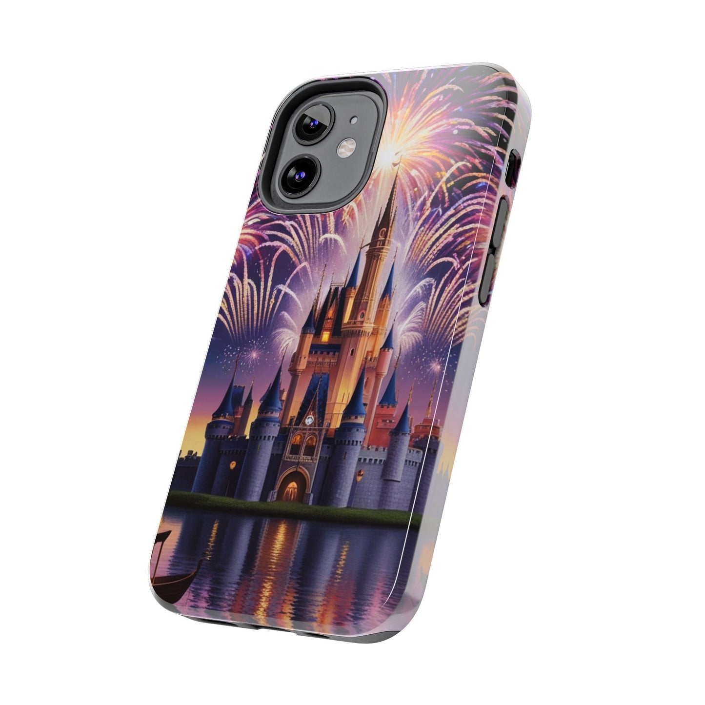 Magical Castle and Fireworks Tough Phone Case for iPhone 16 15 14 13 12 11 X 8 7 Samsung Galaxy S24 S23 S22 S21